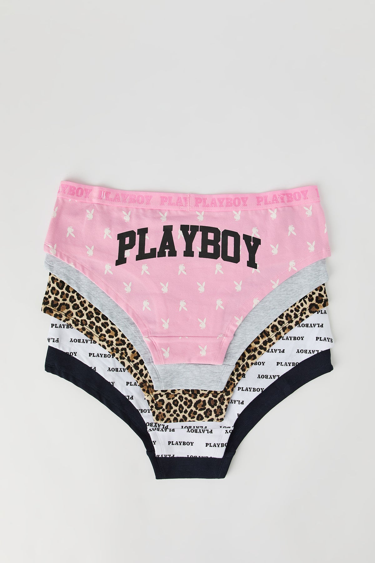 Alt View 5. Playboy Cheeky Panty (5 Pack) - Leopard