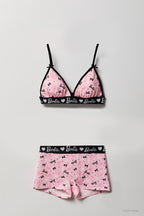 Barbie Triangle Bra & Boy Short Set