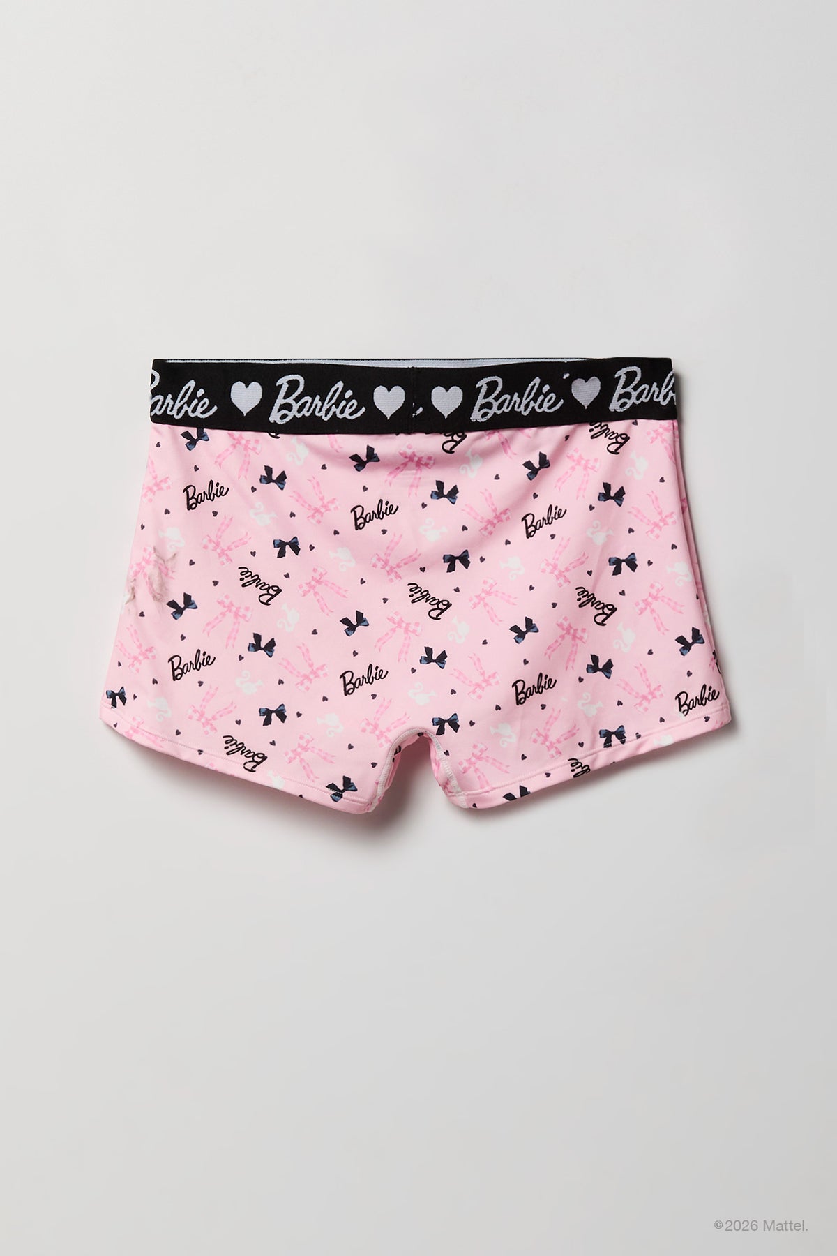 Alt View 5. Barbie Triangle Bra & Boy Short Set - Light Pink