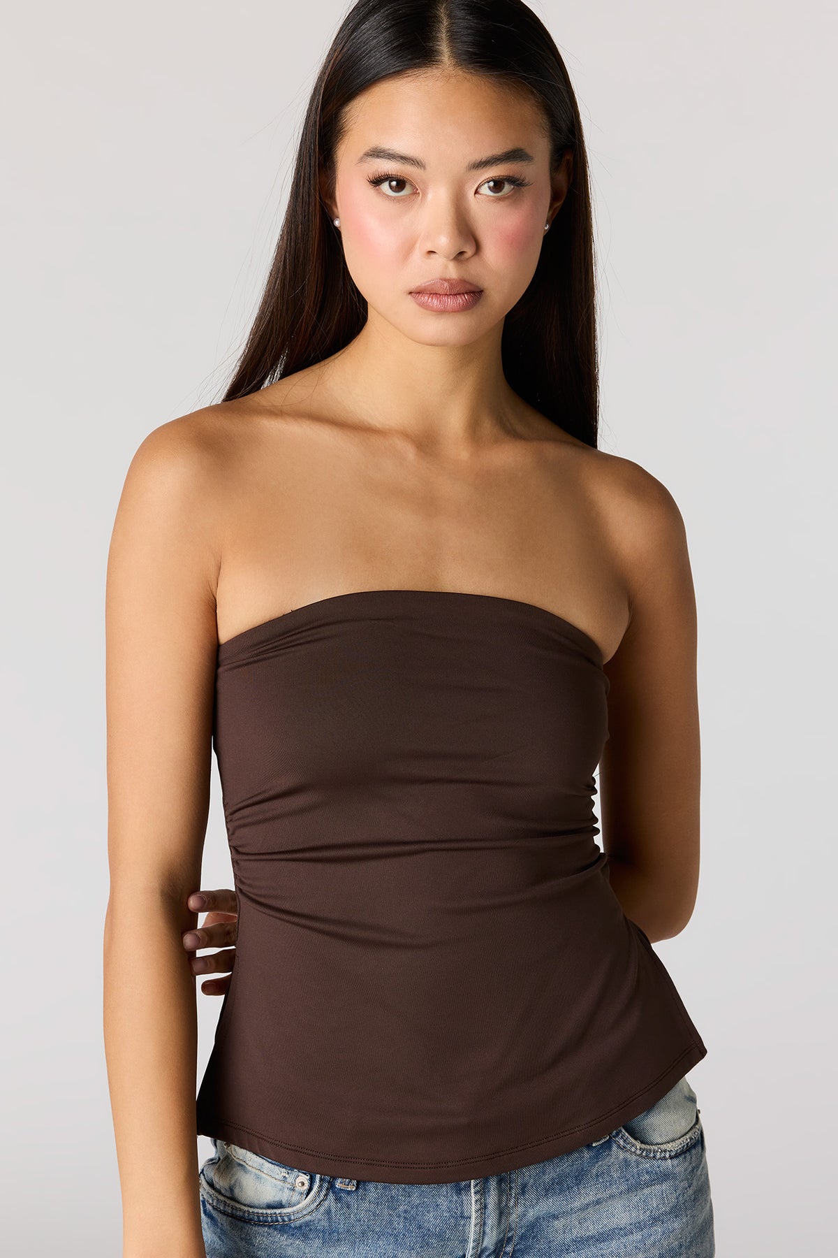 Contour Tube Top - Brown