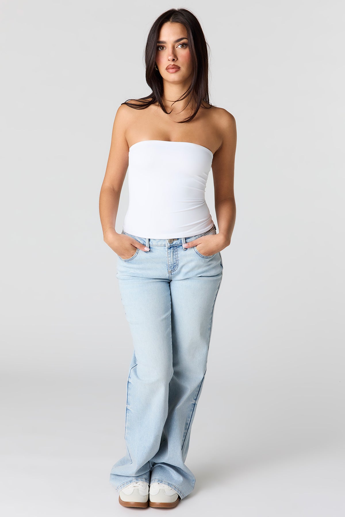Alt View 3. Contour Tube Top - White
