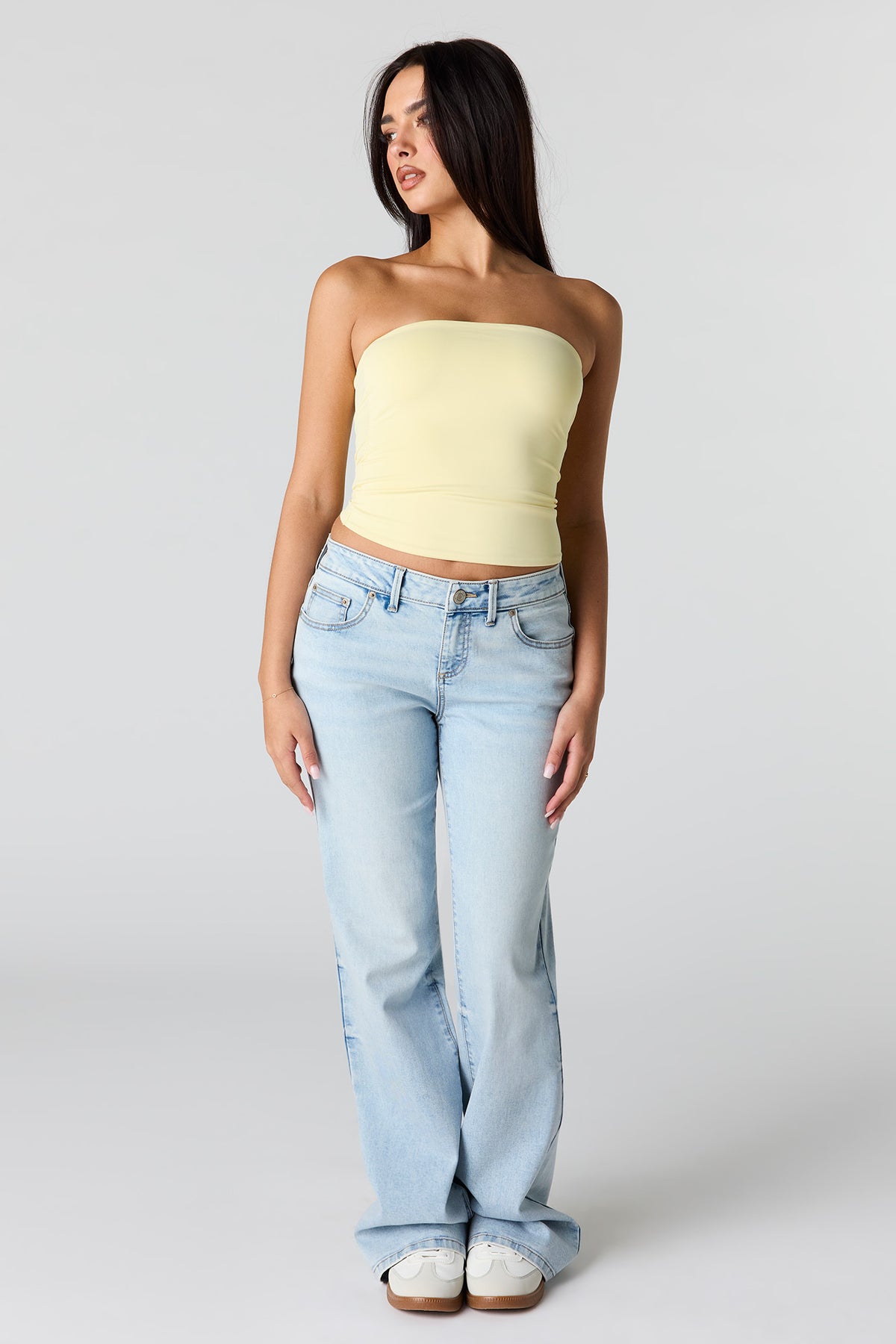 Alt View 17. Contour Tube Top - Light Blue