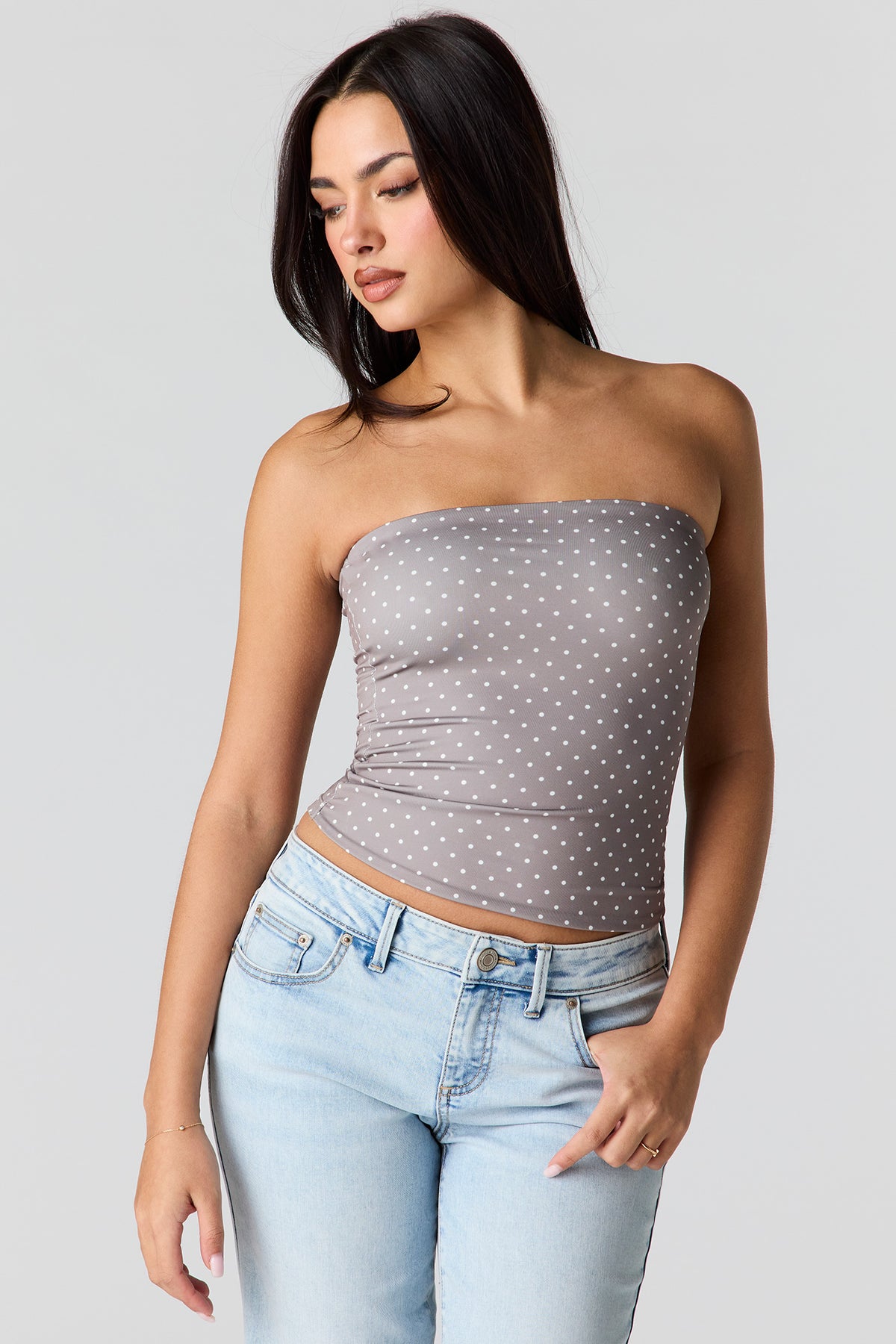 Alt View 18. Contour Tube Top - Light Blue