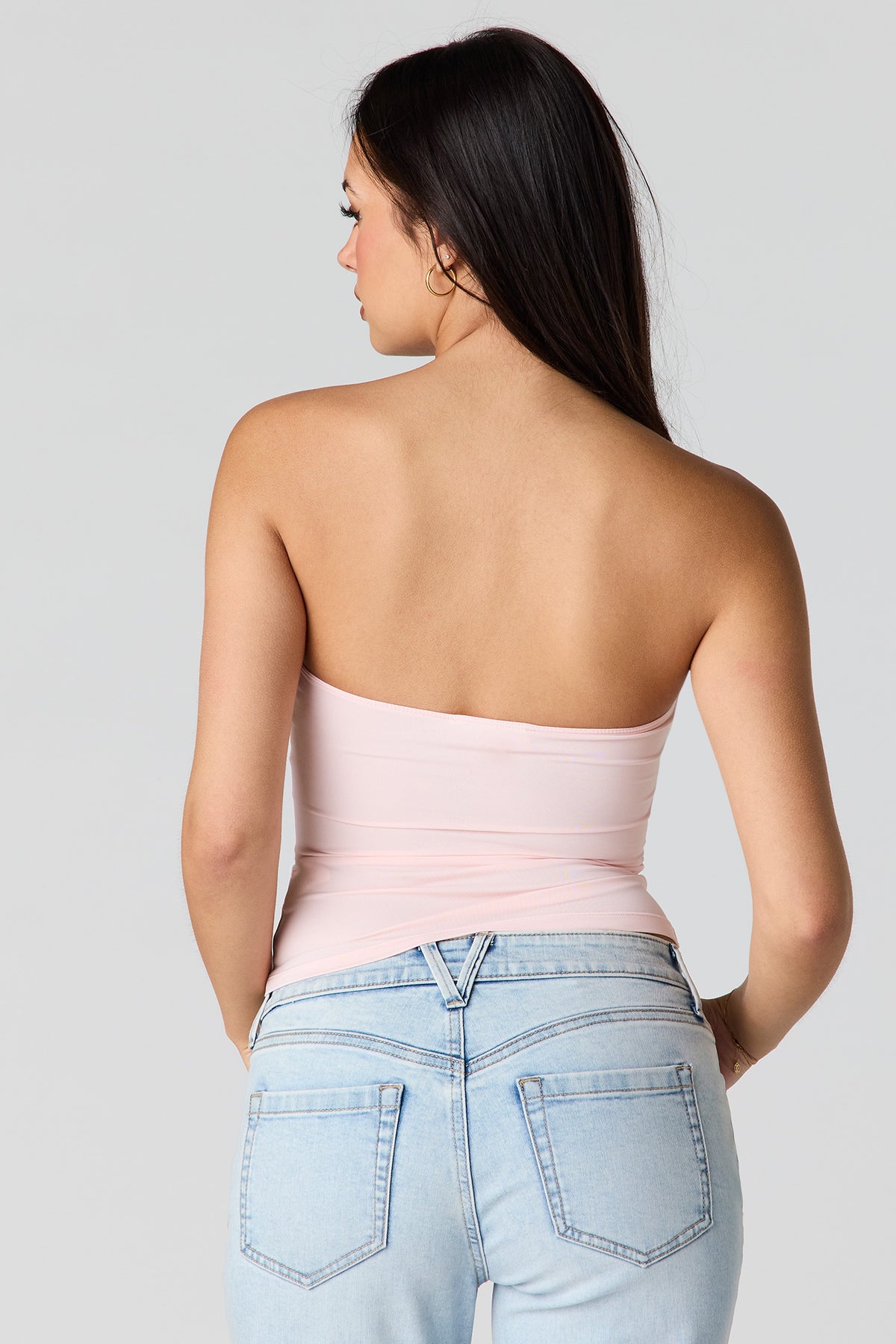 Alt View 2. Contour Tube Top - Light Pink