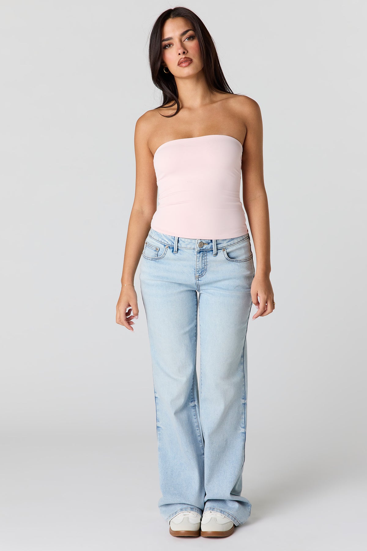 Alt View 3. Contour Tube Top - Light Pink