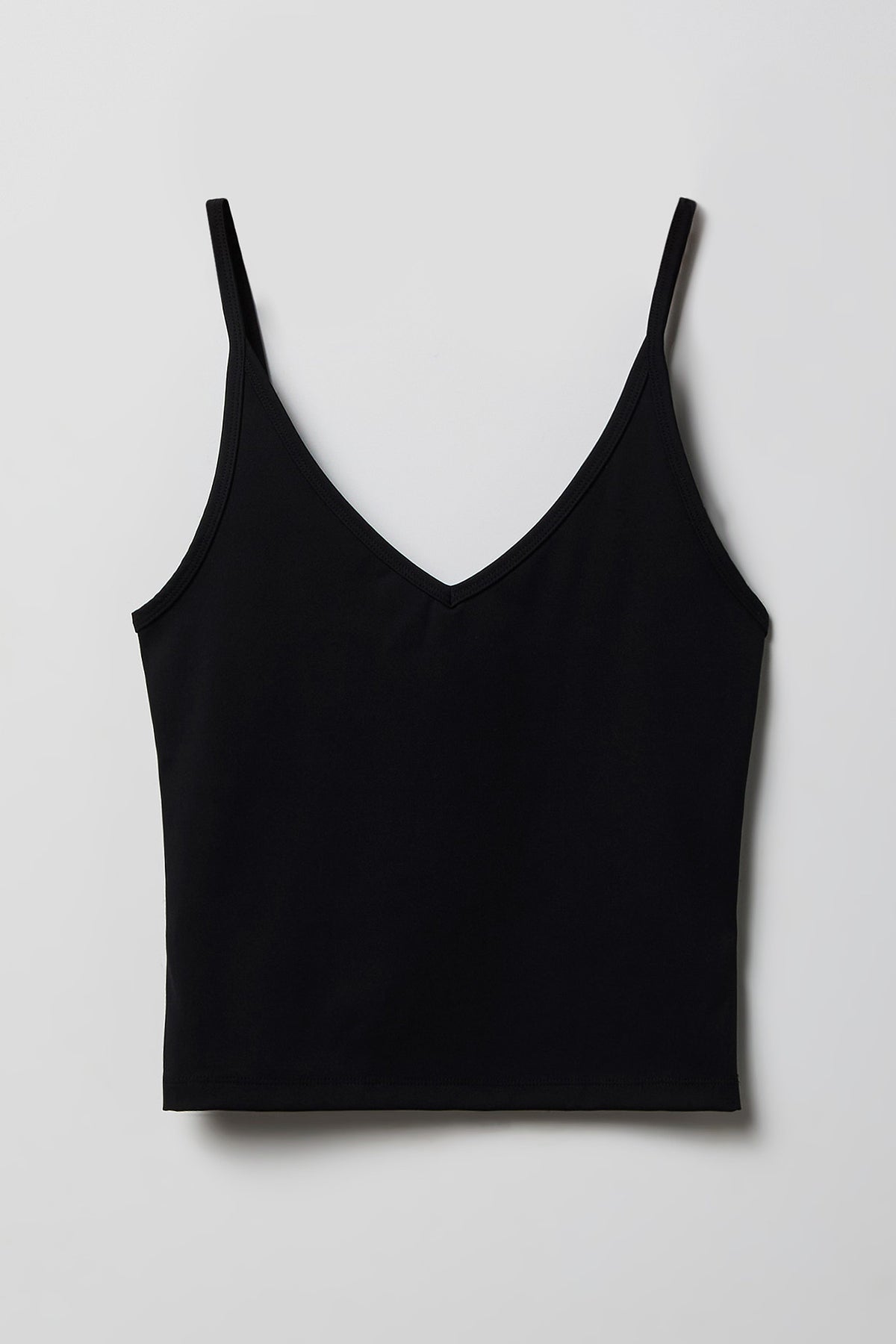 Alt View 4. Luxe Heavy Contour V-Neck Cami - Black