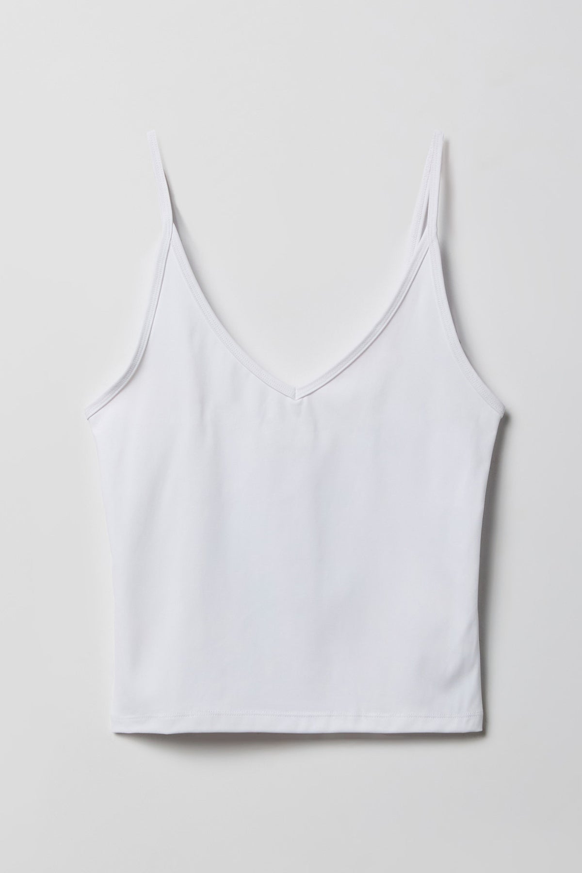 Alt View 4. Luxe Heavy Contour V-Neck Cami - White
