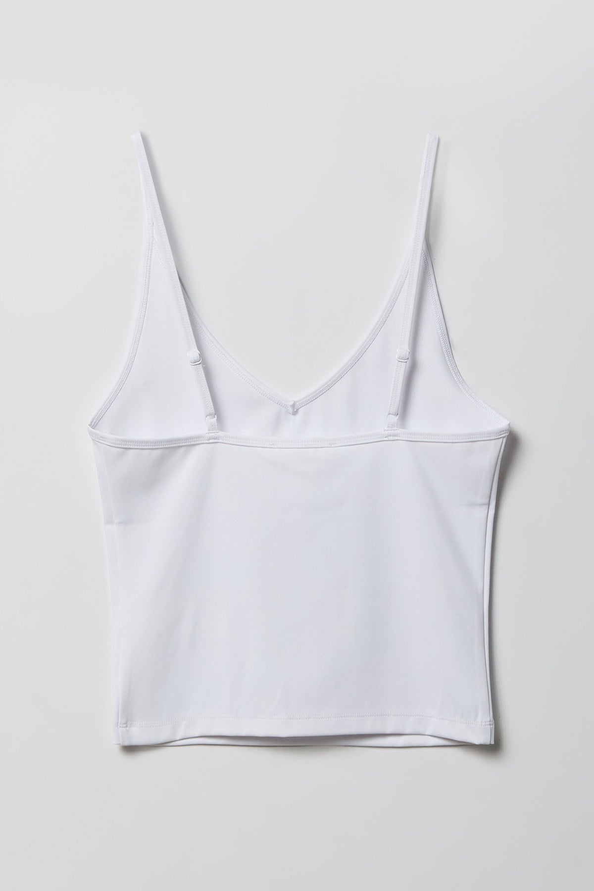 Alt View 5. Luxe Heavy Contour V-Neck Cami - White