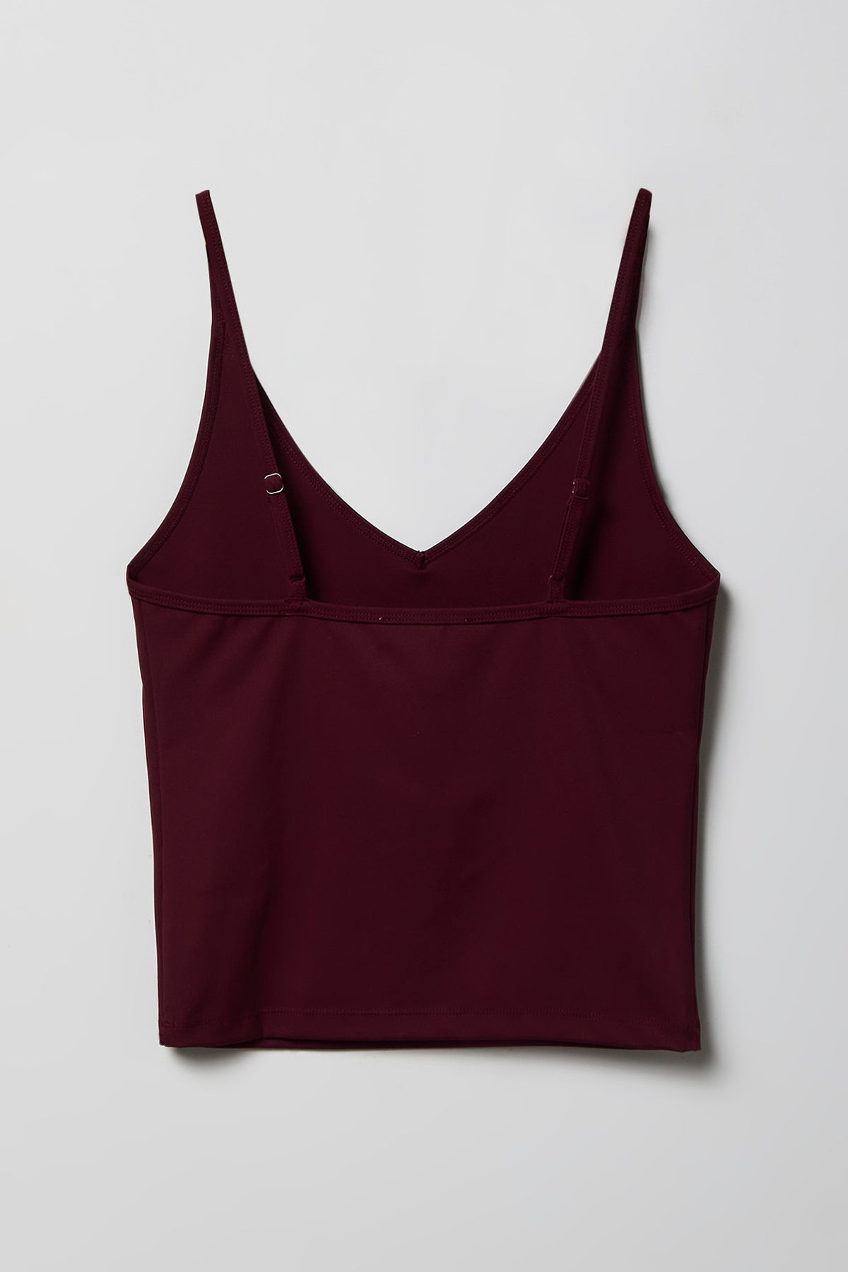 Alt View 5. Luxe Heavy Contour V-Neck Cami - Burgundy
