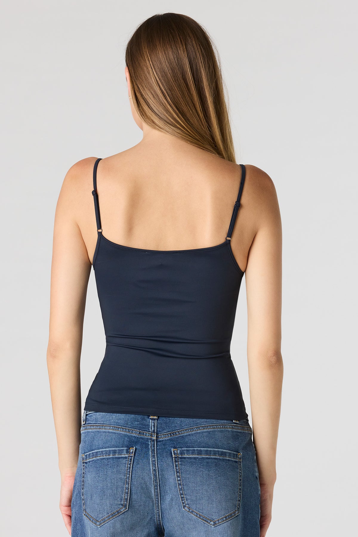 Alt View 2. Luxe Heavy Contour Tank - Navy