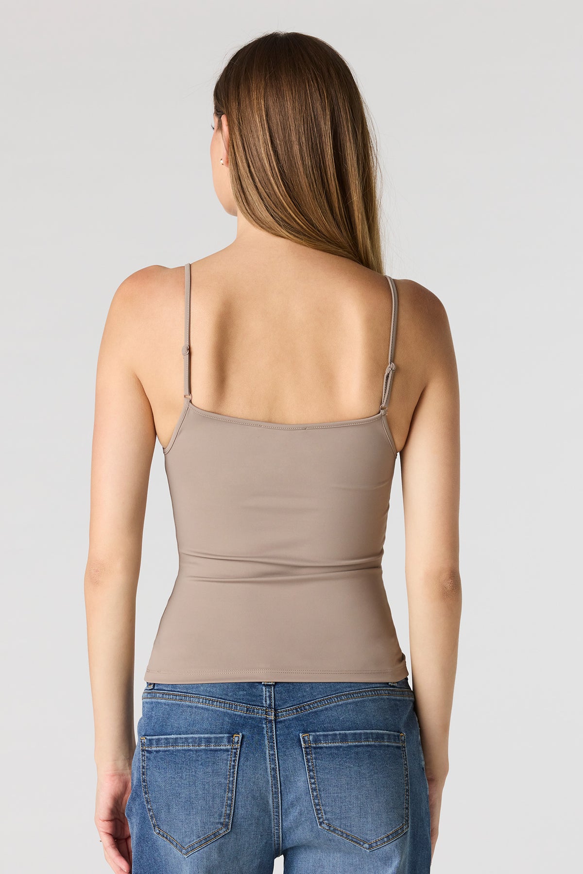 Alt View 2. Luxe Heavy Contour Tank - Taupe