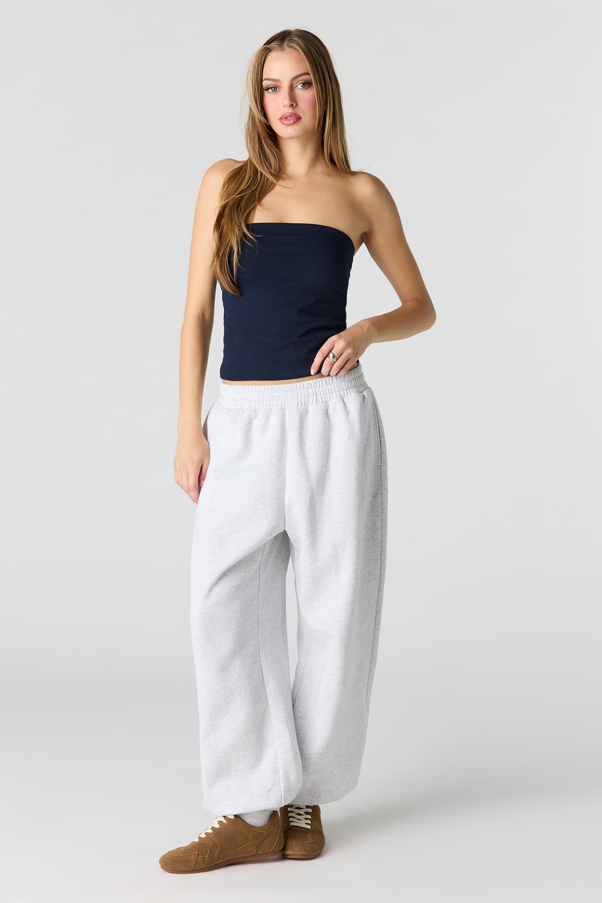 Alt View 3. Soft Contour Tube Top - Navy