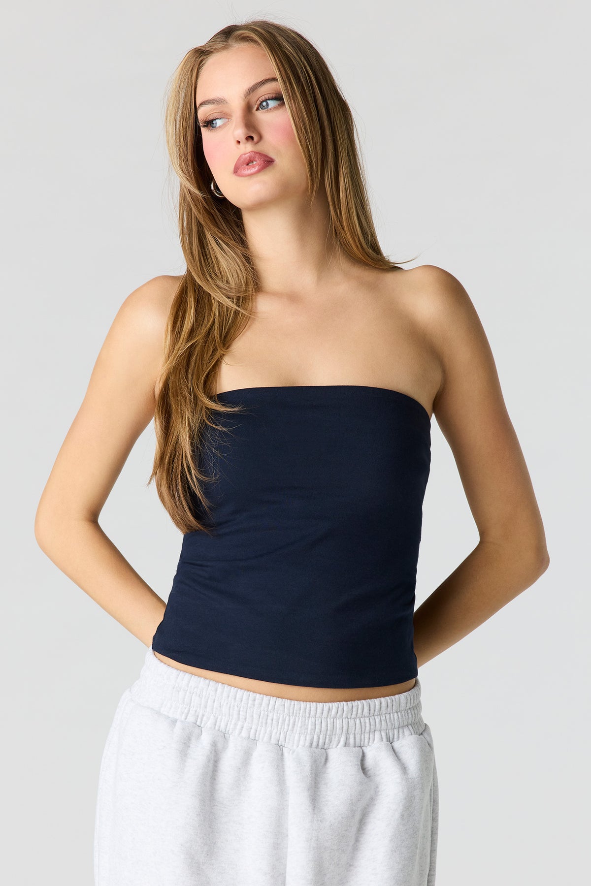 Soft Contour Tube Top - Navy