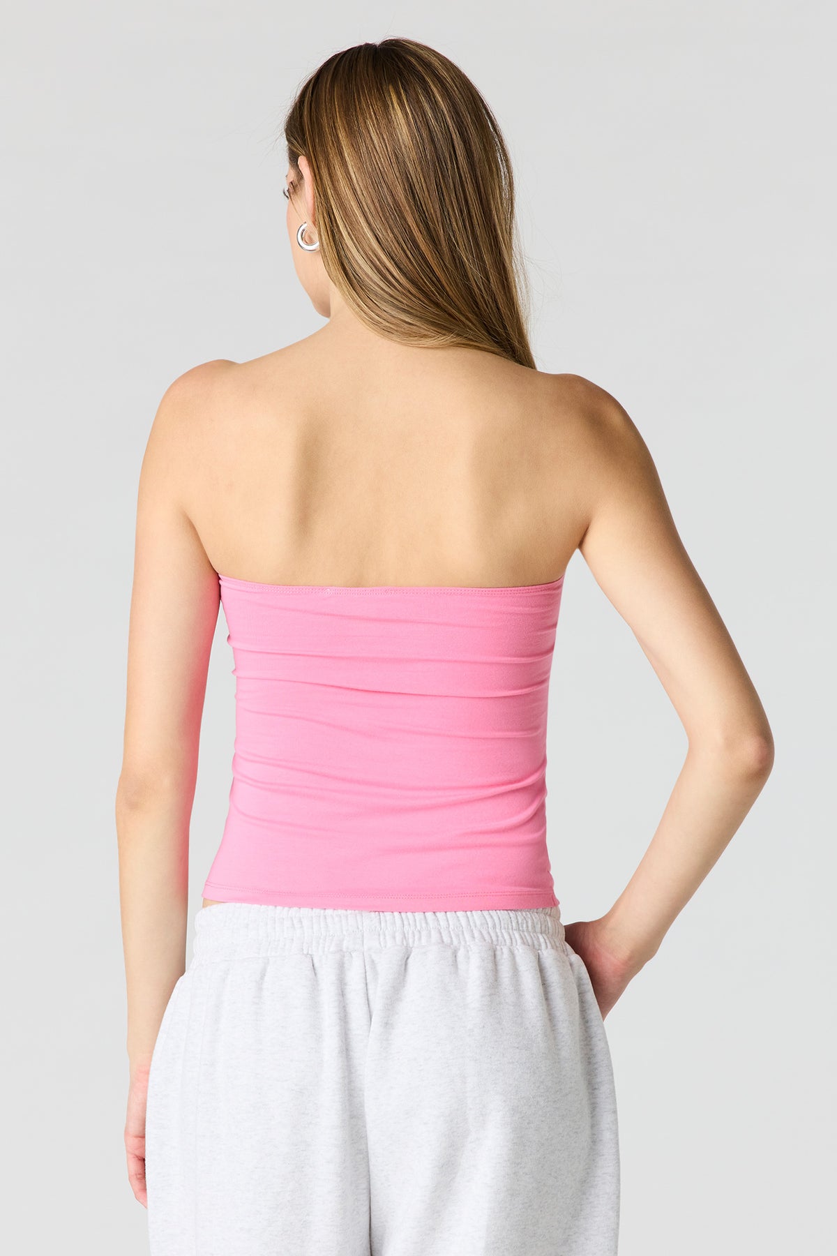 Alt View 2. Soft Contour Tube Top - Pink