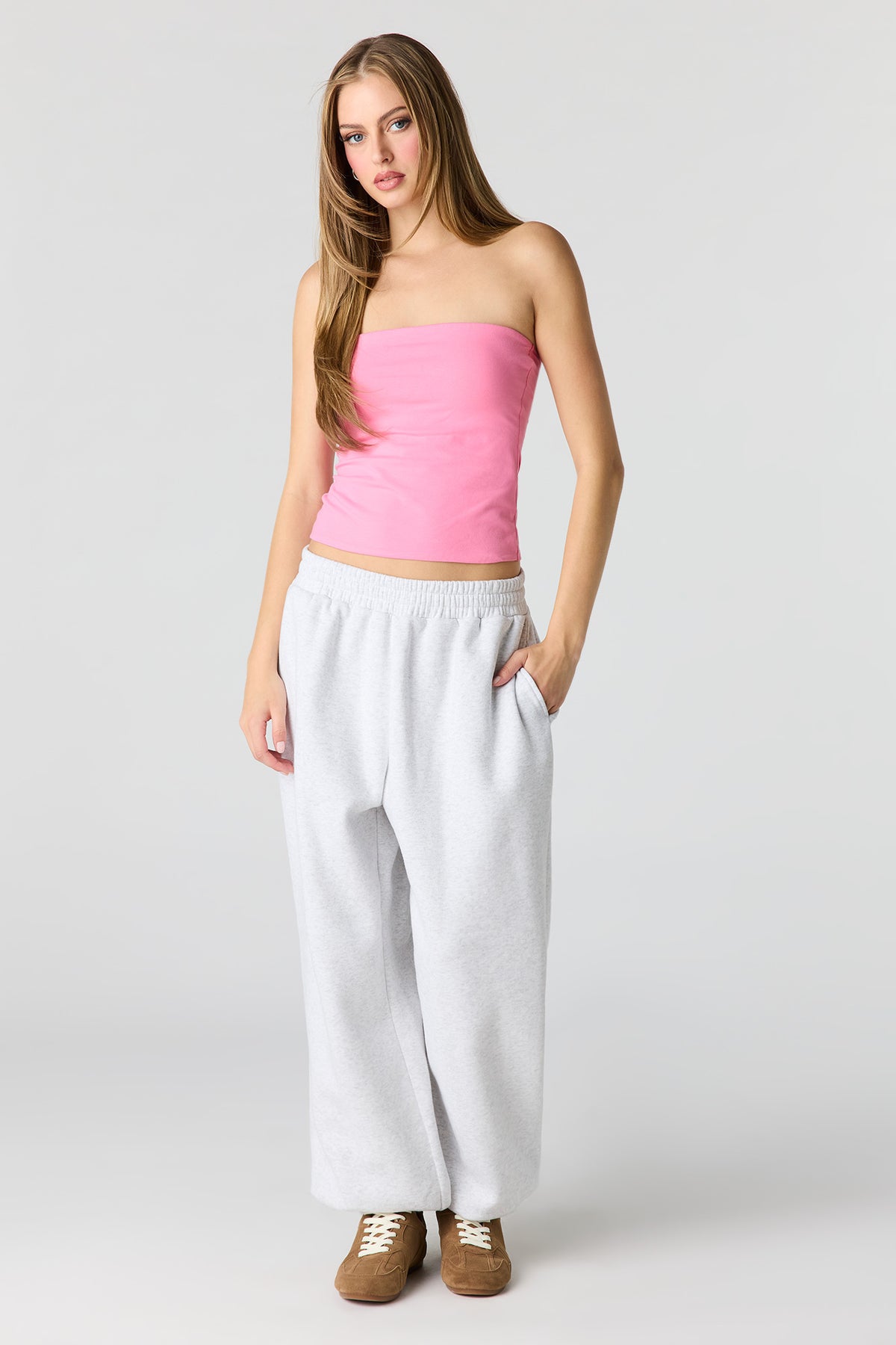 Alt View 3. Soft Contour Tube Top - Pink