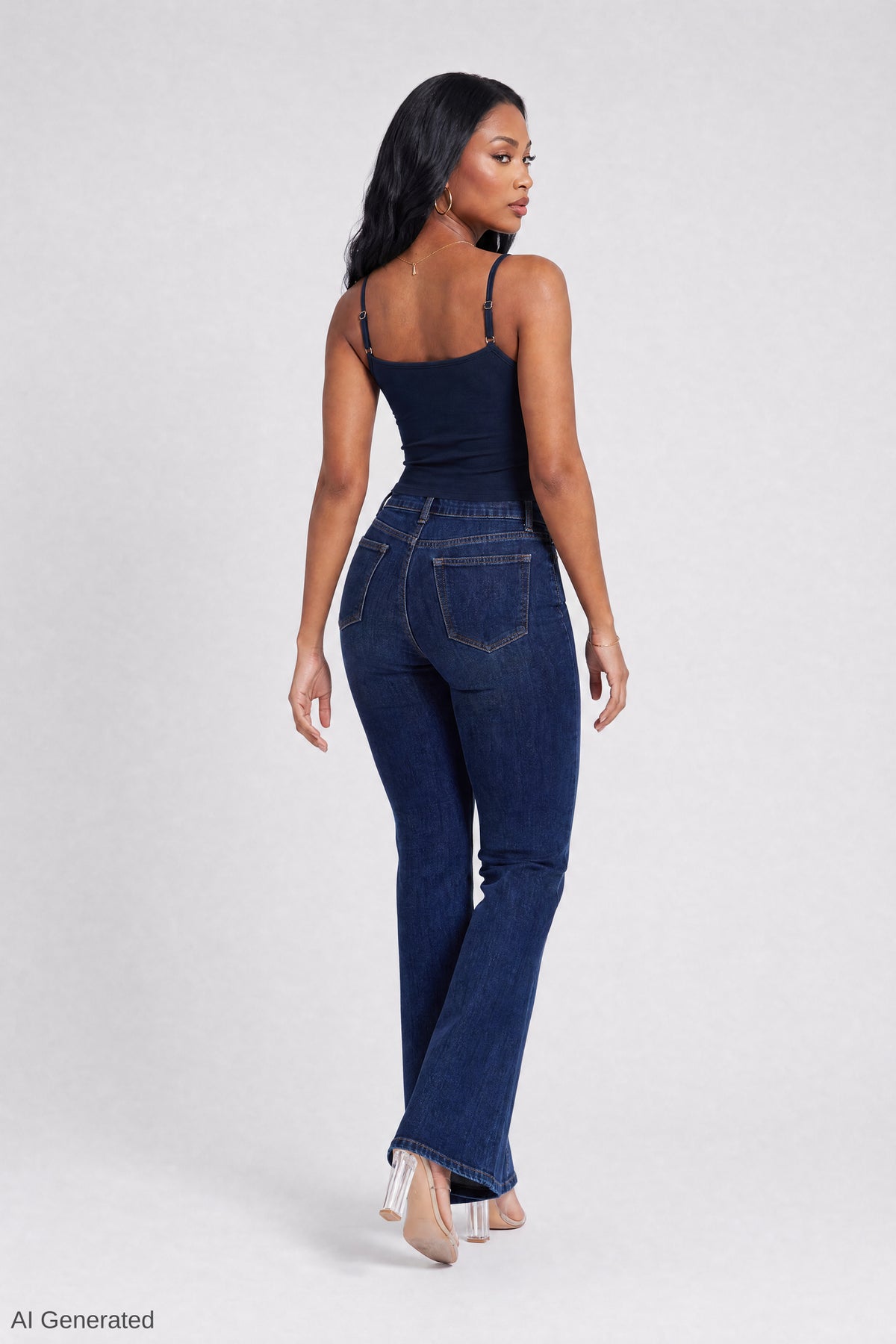 Alt View 3. Luxe Heavy Contour Cami - Navy