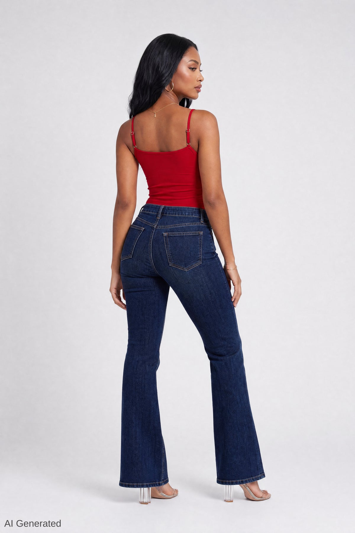 Alt View 3. Luxe Heavy Contour Cami - Red