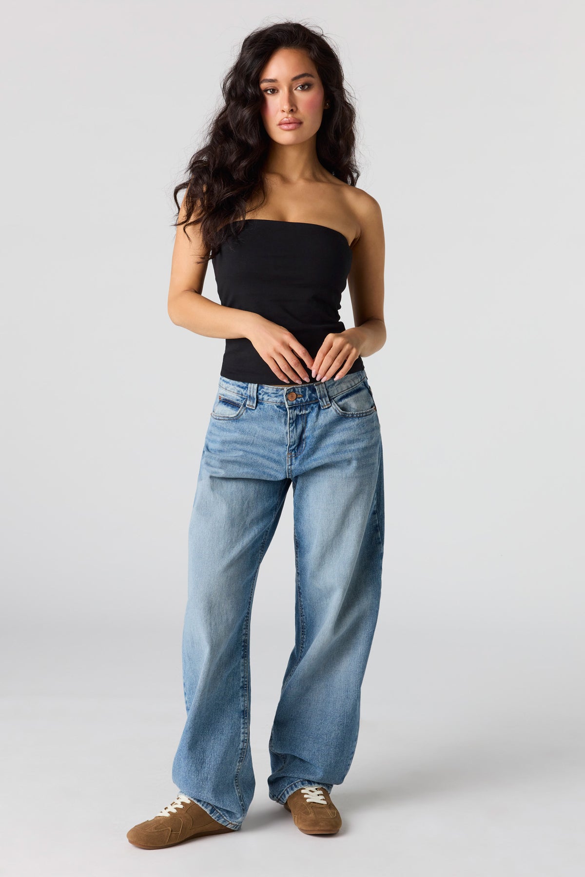 Alt View 3. Soft Contour Tube Top - Black