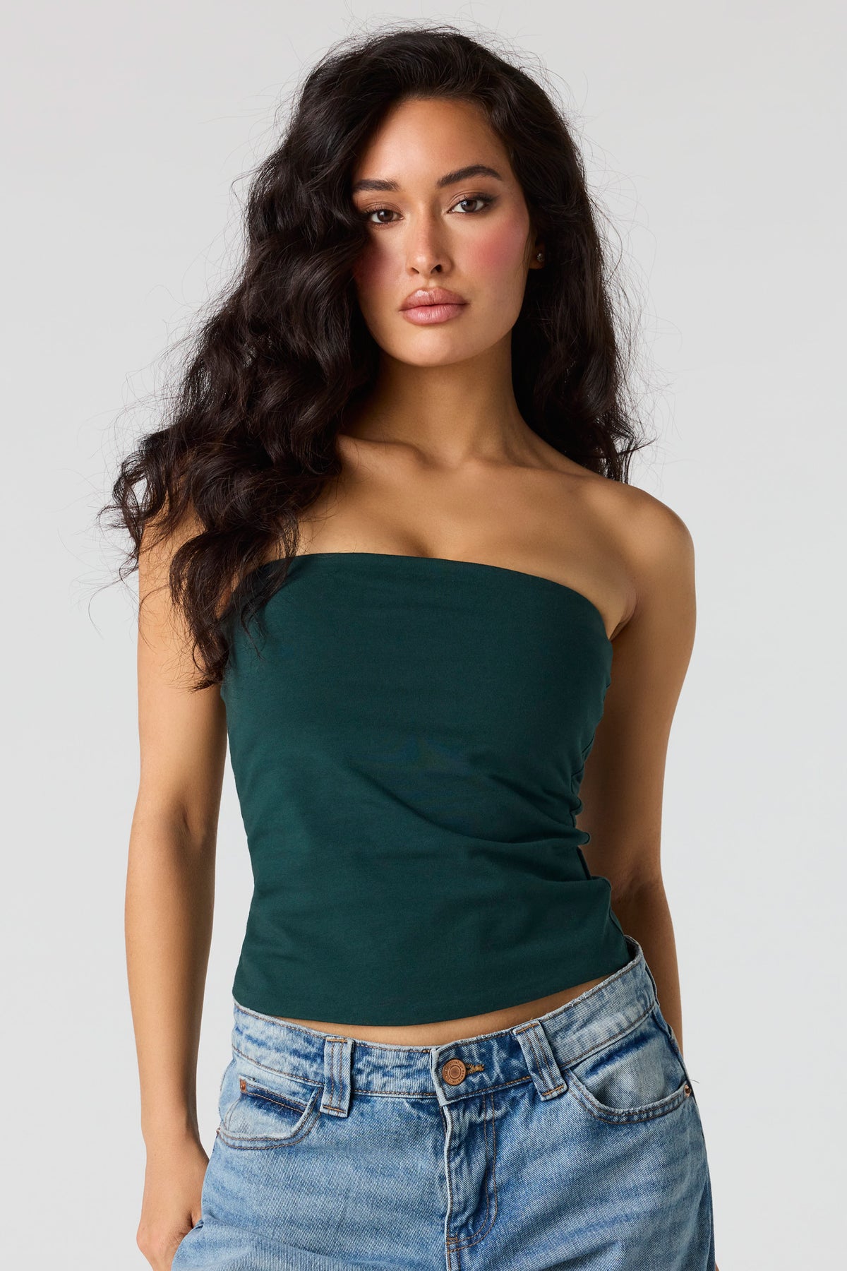 Soft Contour Tube Top - Hunter Green