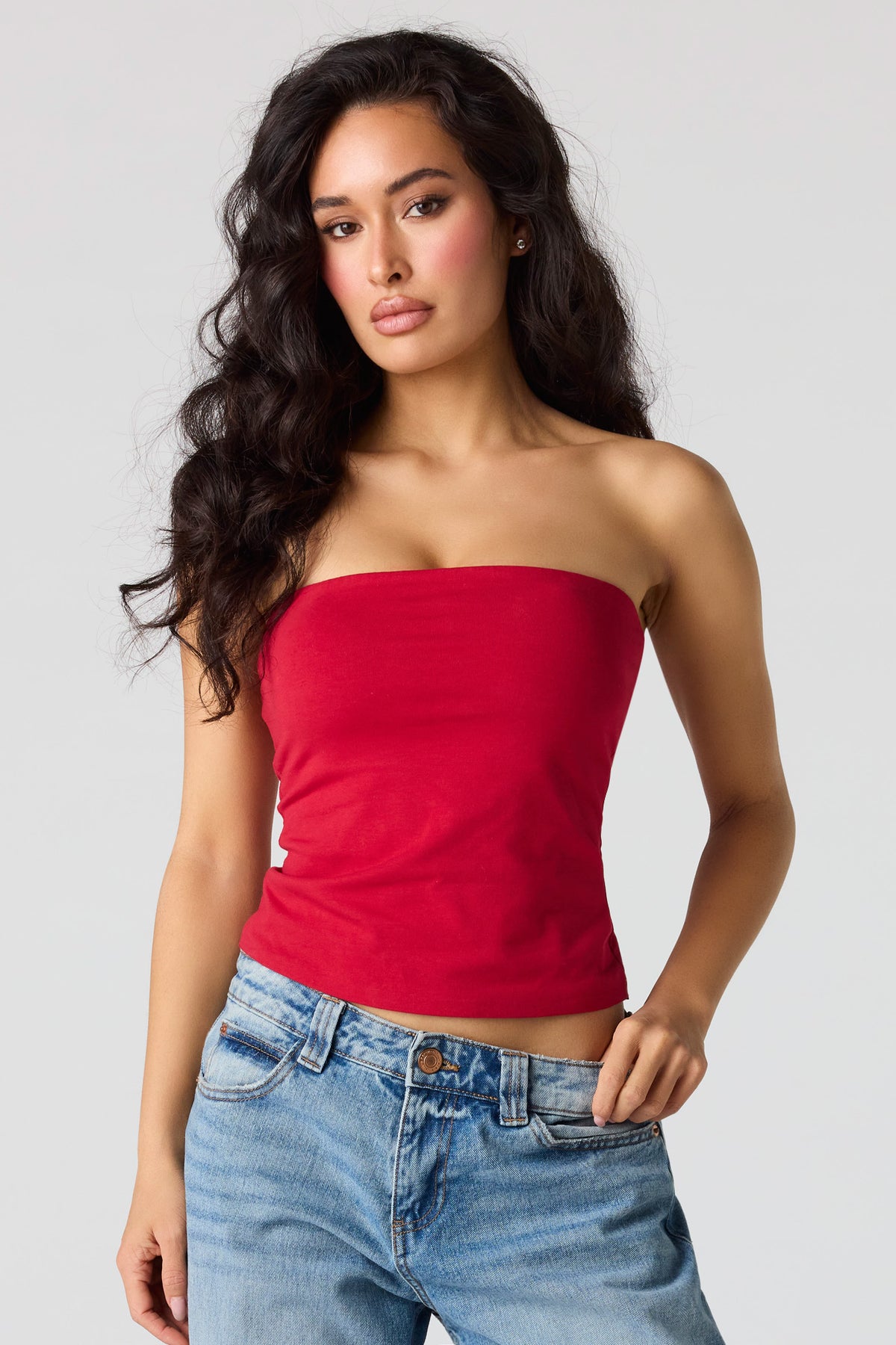 Soft Contour Tube Top - Red