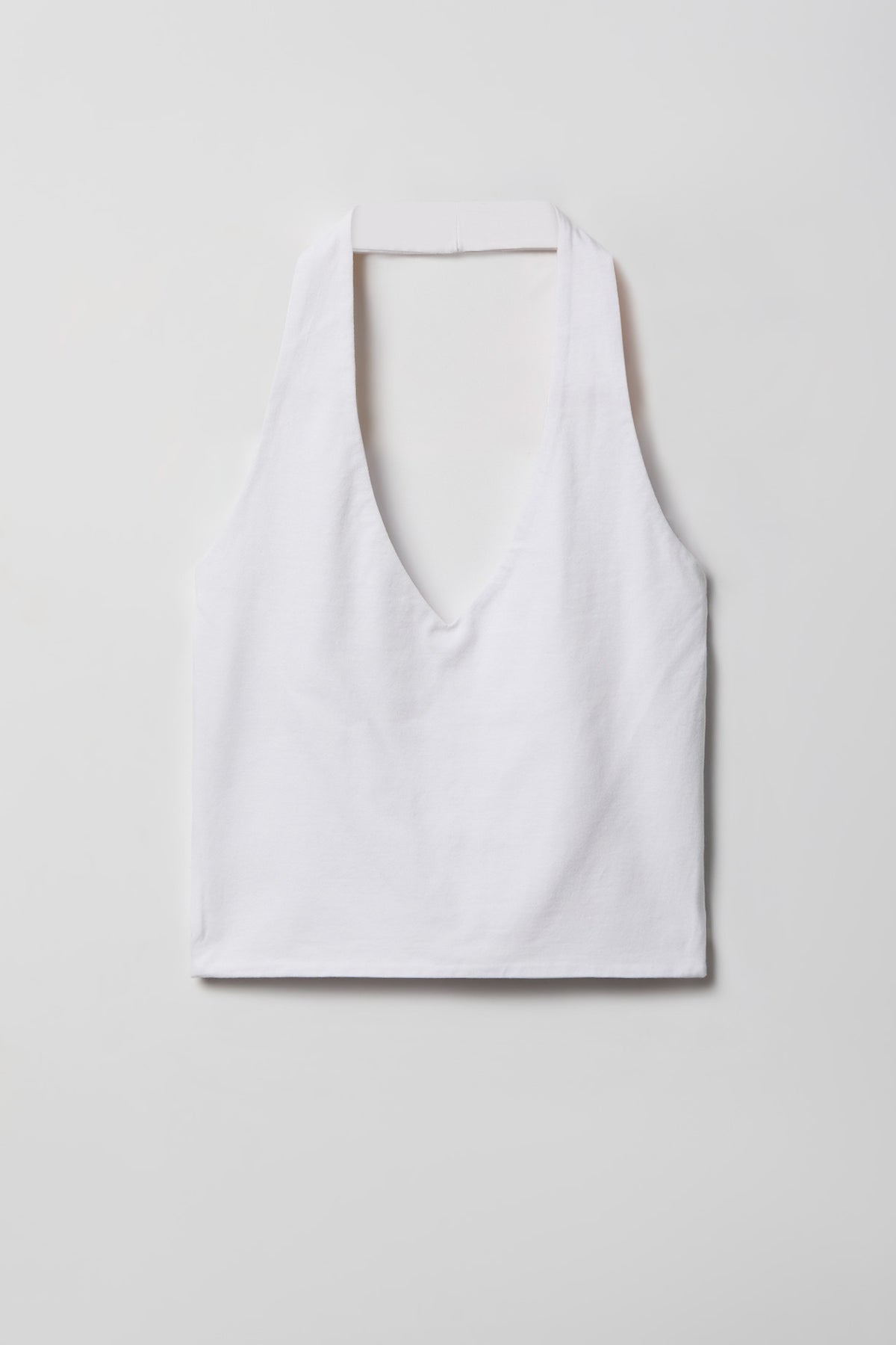Alt View 4. Soft Contour Halter Top - White