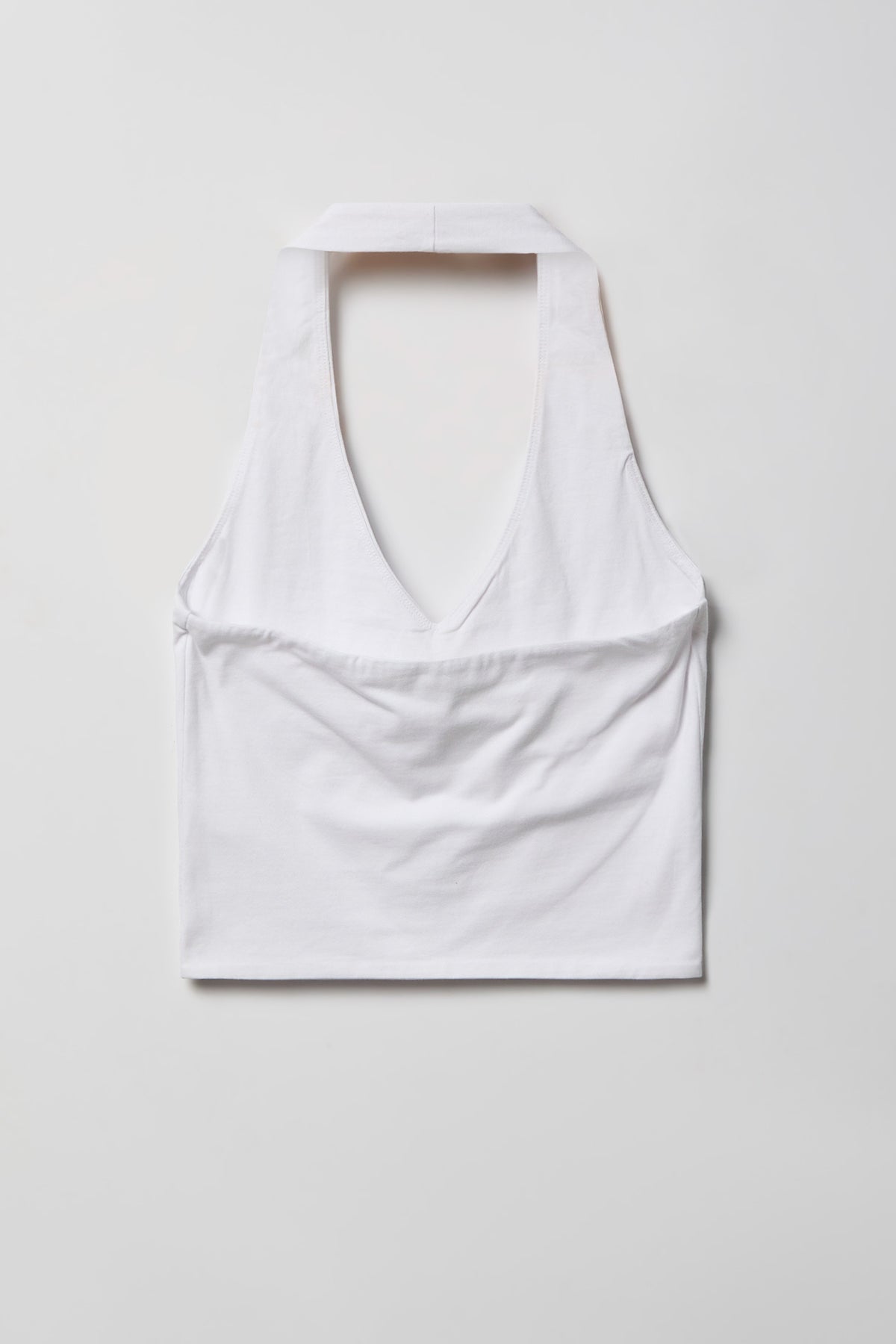 Alt View 5. Soft Contour Halter Top - White