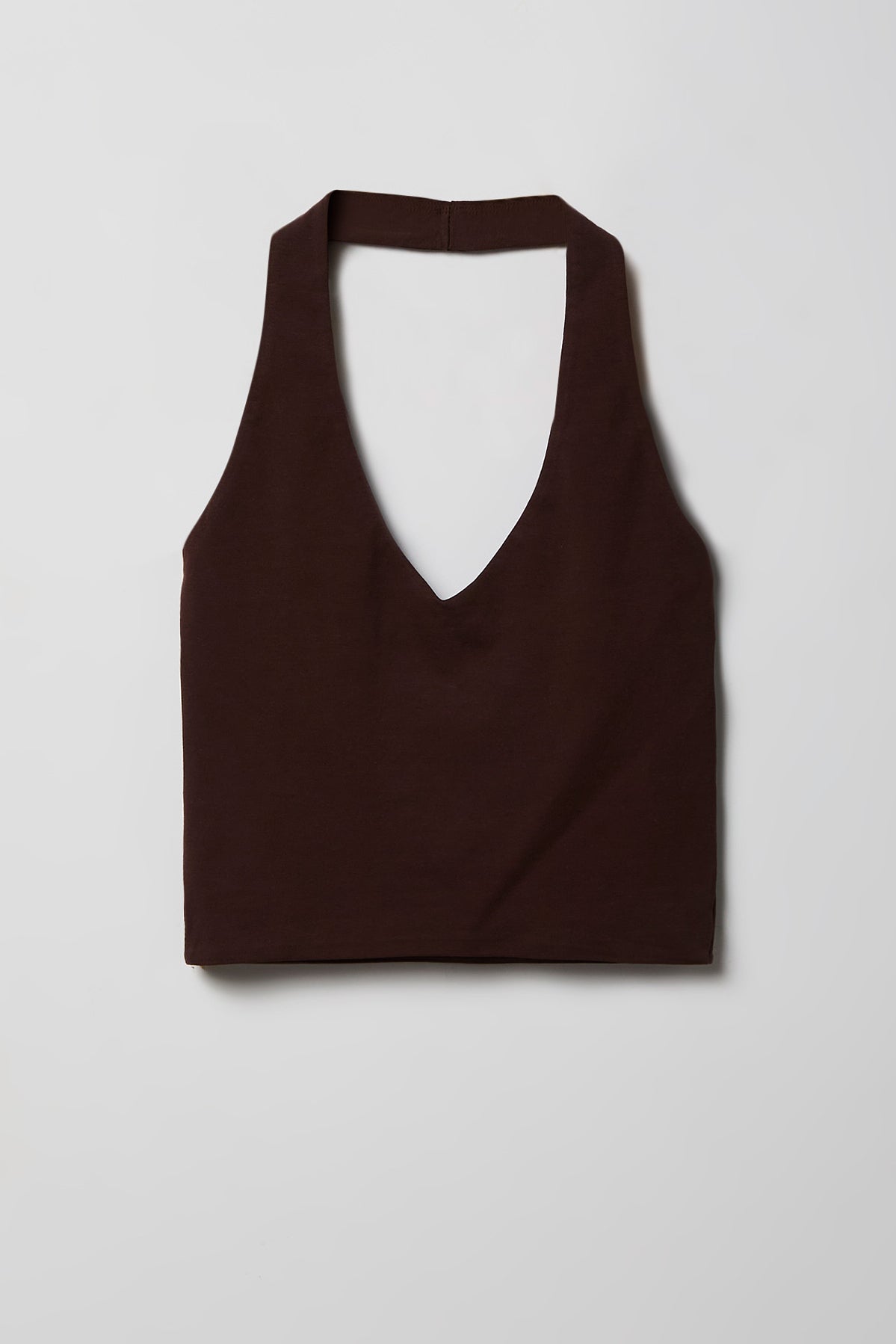 Alt View 4. Soft Contour Halter Top - Brown