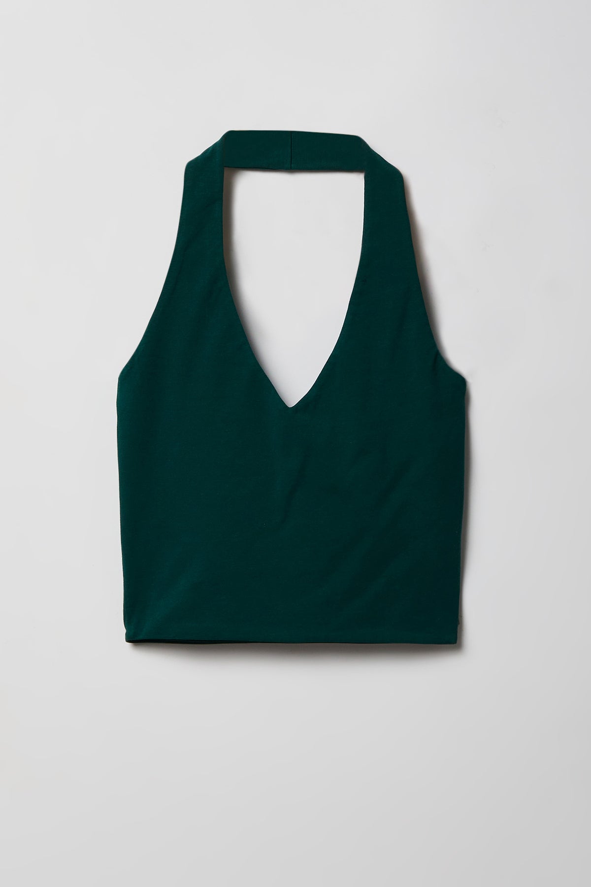 Alt View 4. Soft Contour Halter Top - Hunter Green