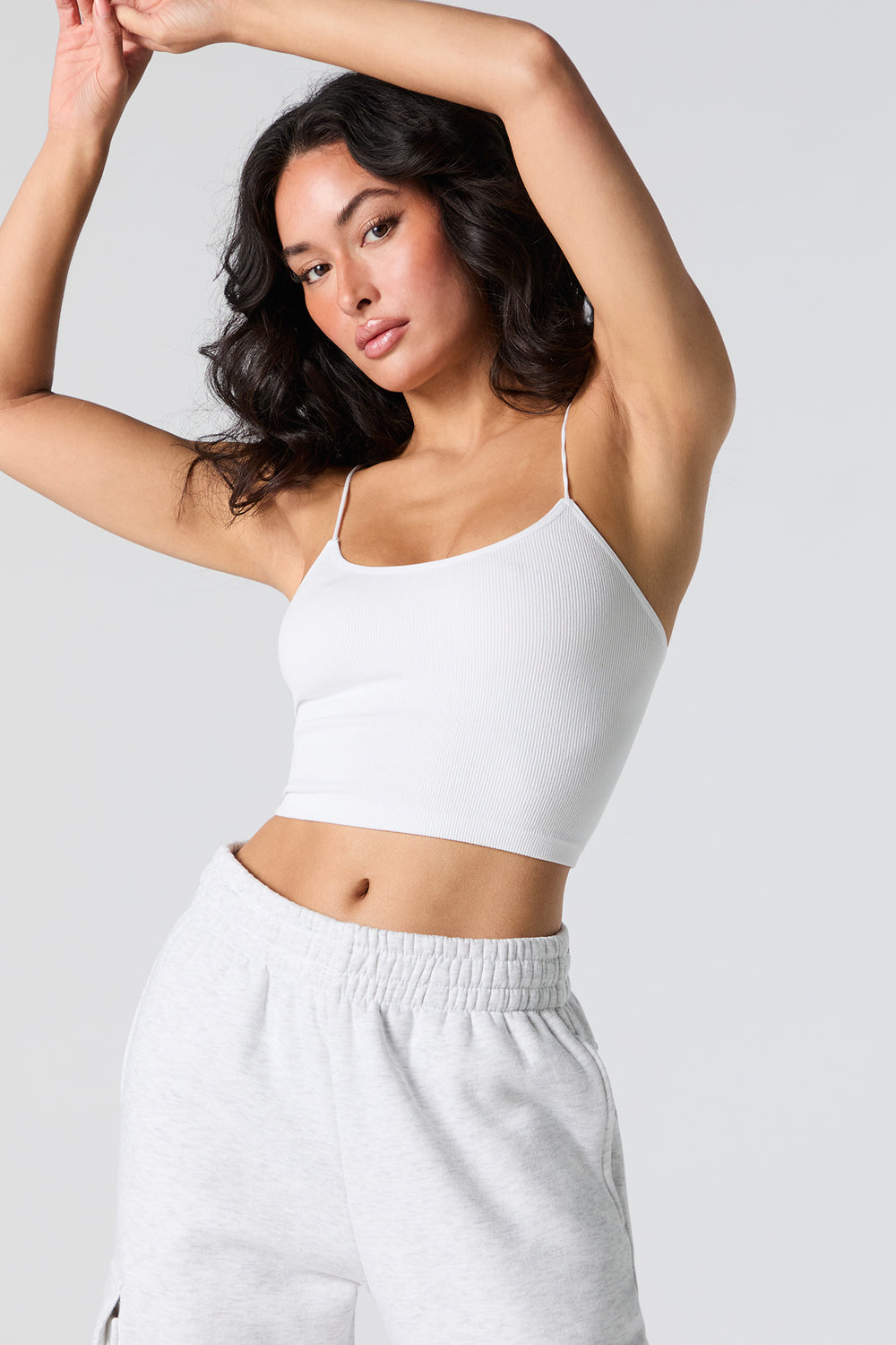 Seamless Ribbed Cropped Bungee Cami Seamless Ribbed Cropped Bungee Cami 8
