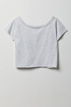 Luxe Heavy Cotton Off Shoulder T-Shirt