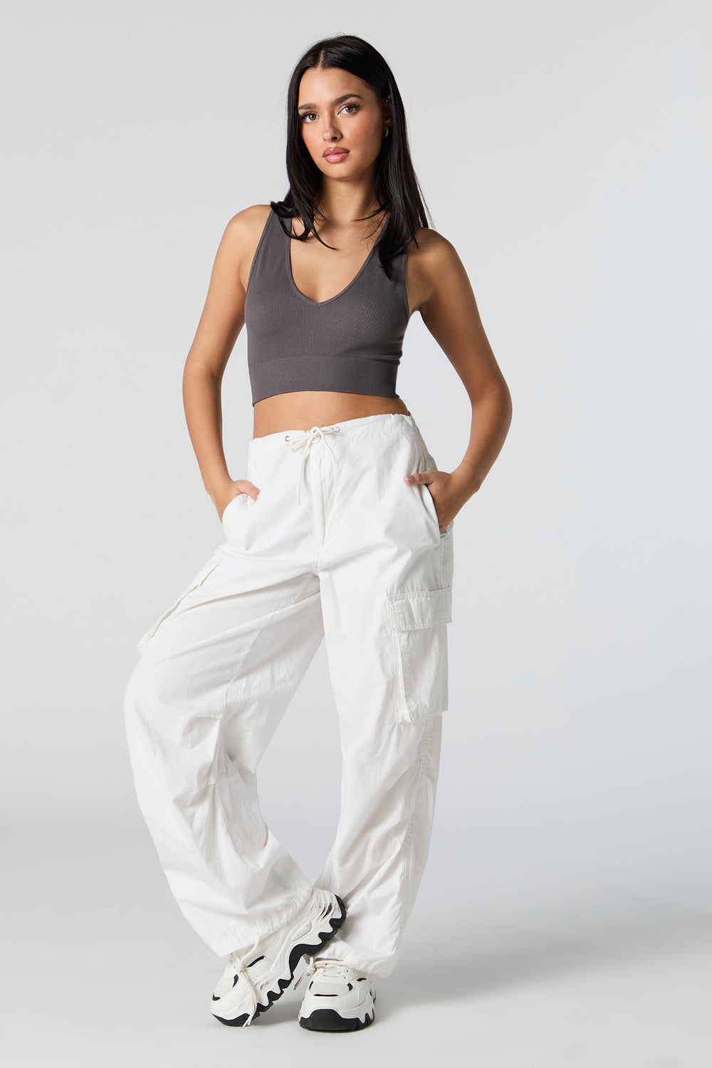 Seamless Ribbed V-Neck Cropped Tank Seamless Ribbed V-Neck Cropped Tank 6