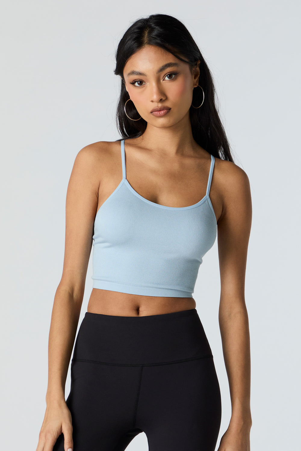 Seamless Ribbed Scoop Neck Cropped Cami Seamless Ribbed Scoop Neck Cropped Cami 16