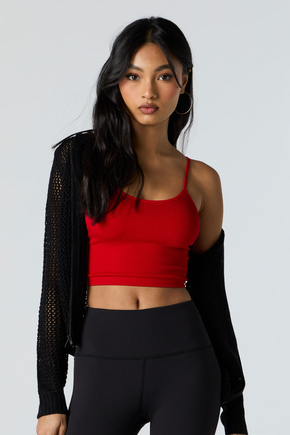 Seamless Ribbed Scoop Neck Cropped Cami Seamless Ribbed Scoop Neck Cropped Cami 19