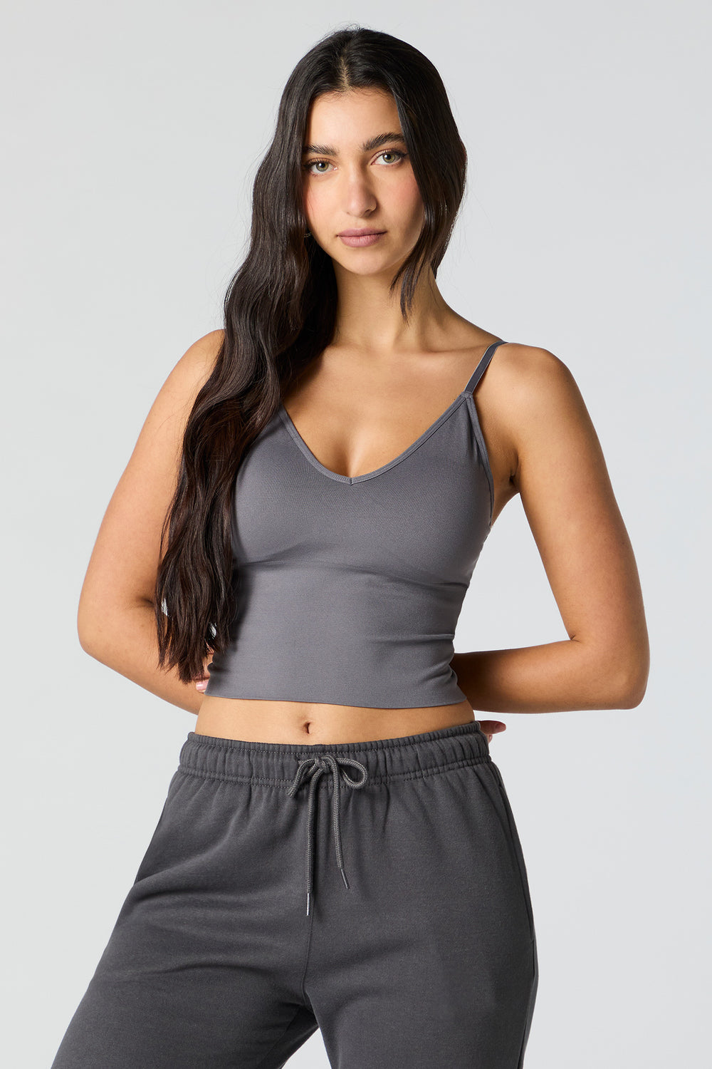 Seamless V-Neck Cami with Built-In Bra Cups Seamless V-Neck Cami with Built-In Bra Cups 7