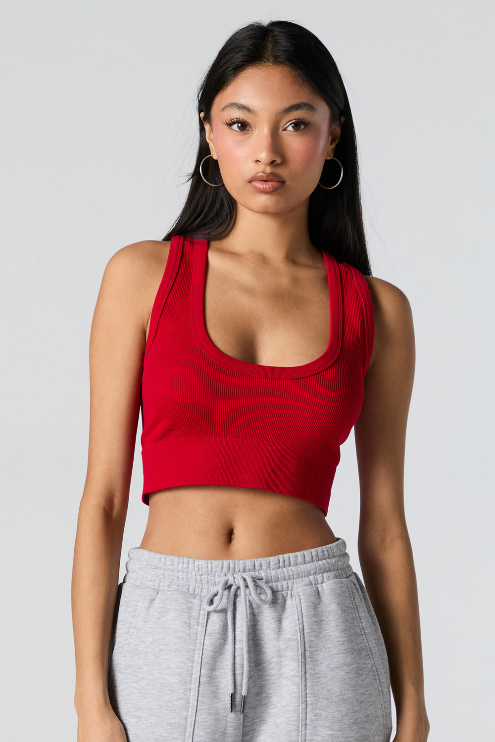 Seamless Ultra Scoop Neck Cropped Tank Seamless Ultra Scoop Neck Cropped Tank 1