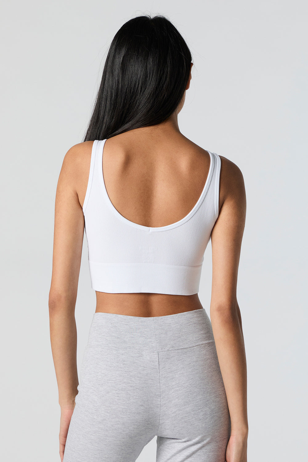 Seamless Ribbed Scoop Neck Cropped Tank Seamless Ribbed Scoop Neck Cropped Tank 8