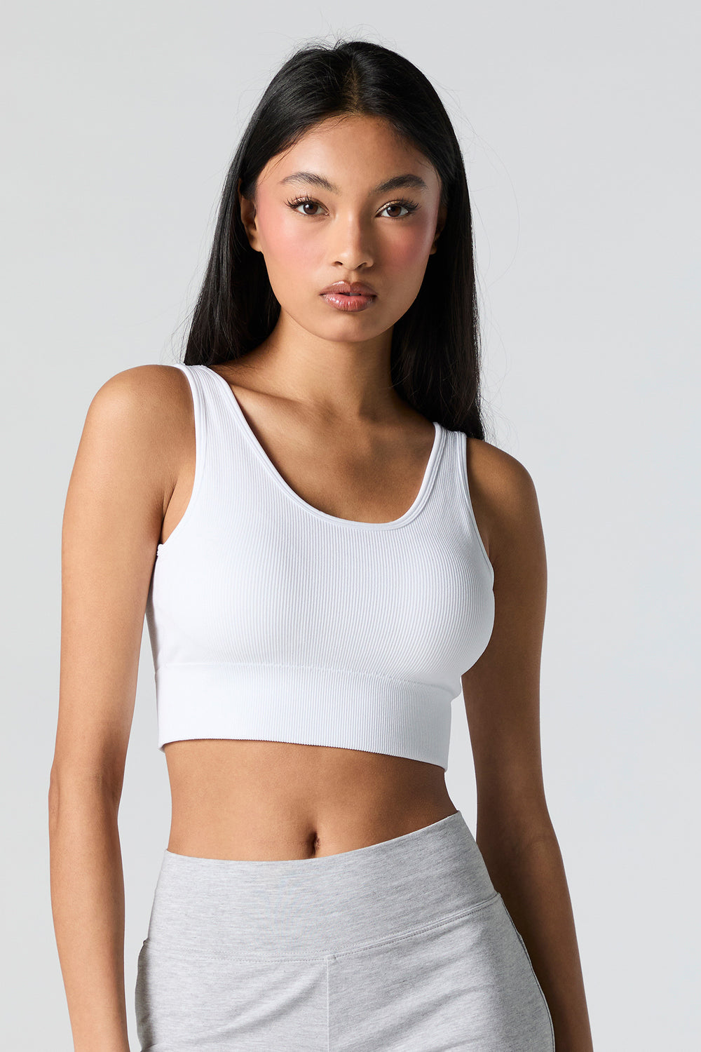 Seamless Ribbed Scoop Neck Cropped Tank Seamless Ribbed Scoop Neck Cropped Tank 7