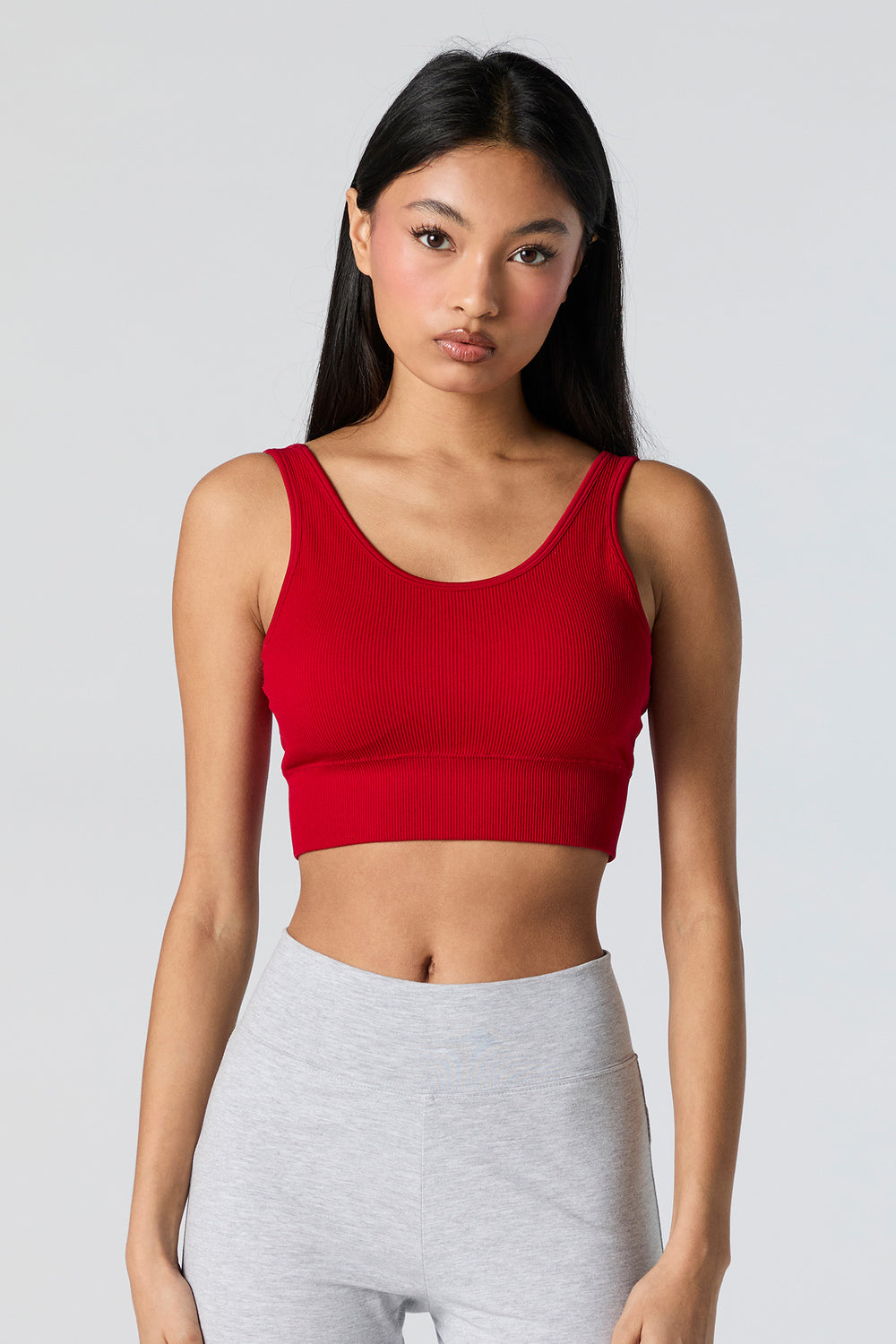 Seamless Ribbed Scoop Neck Cropped Tank Seamless Ribbed Scoop Neck Cropped Tank 13