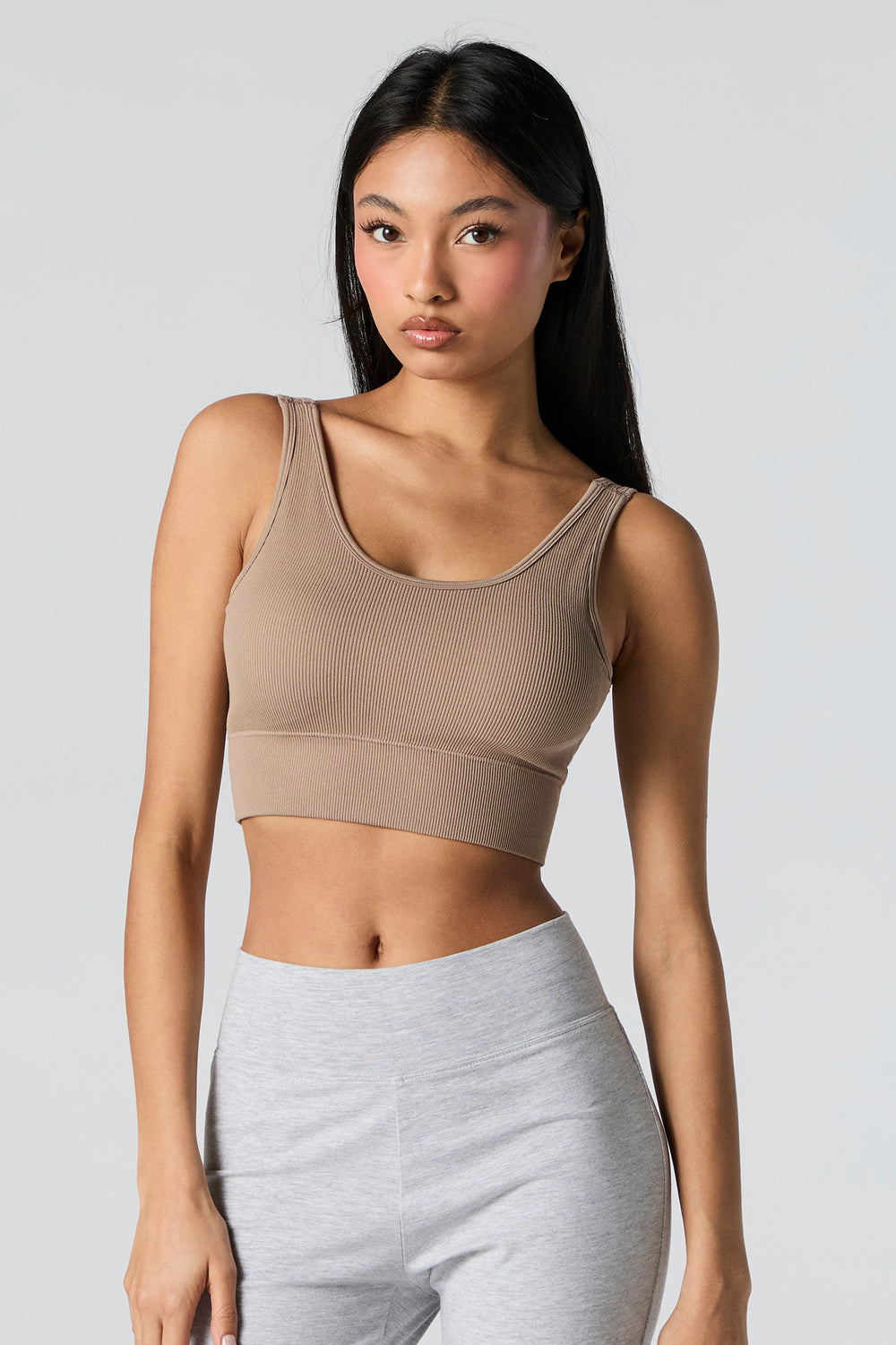 Seamless Ribbed Scoop Neck Cropped Tank Seamless Ribbed Scoop Neck Cropped Tank 16