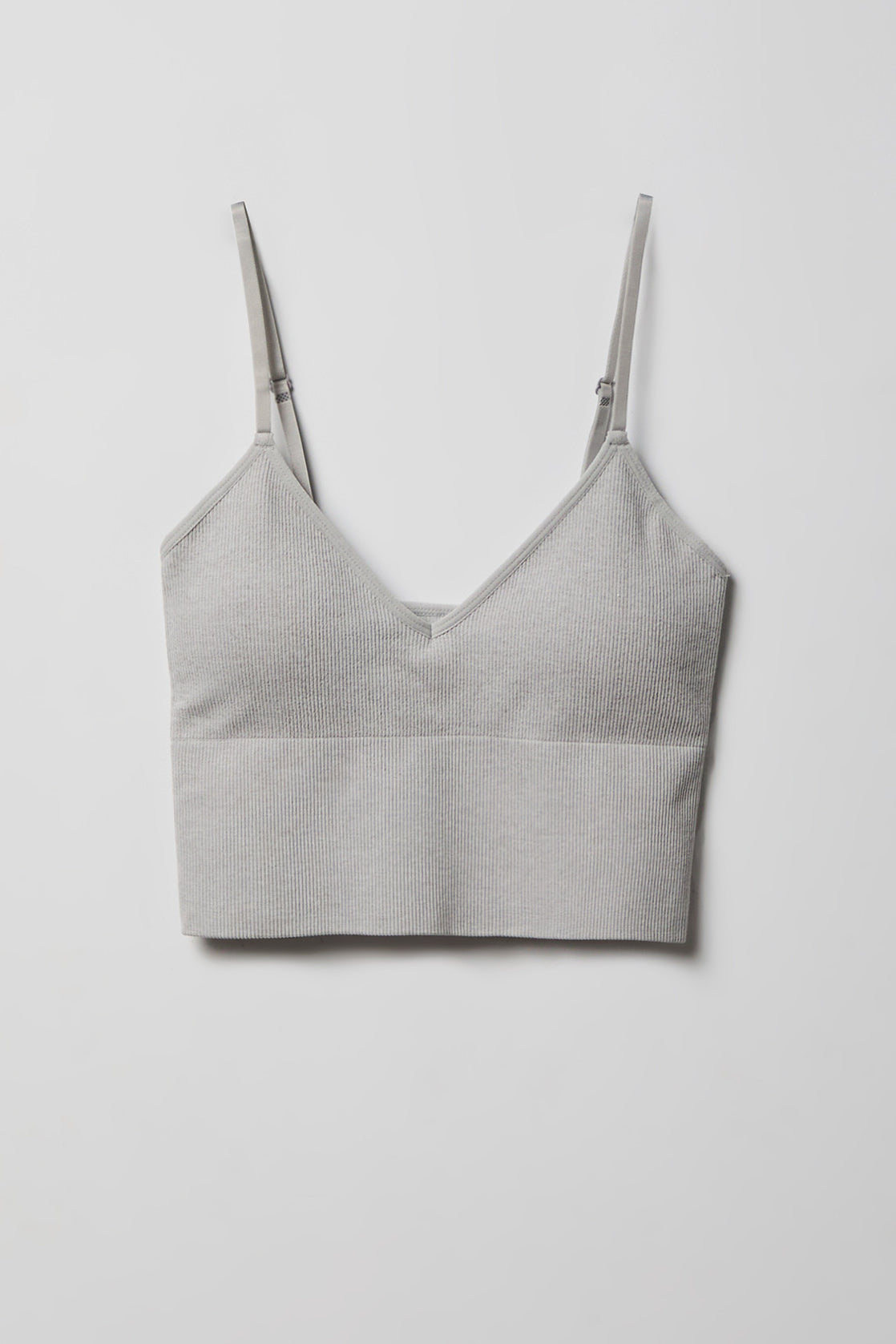 Alt View 4. Braless Seamless Bustier Cami - Heather Grey