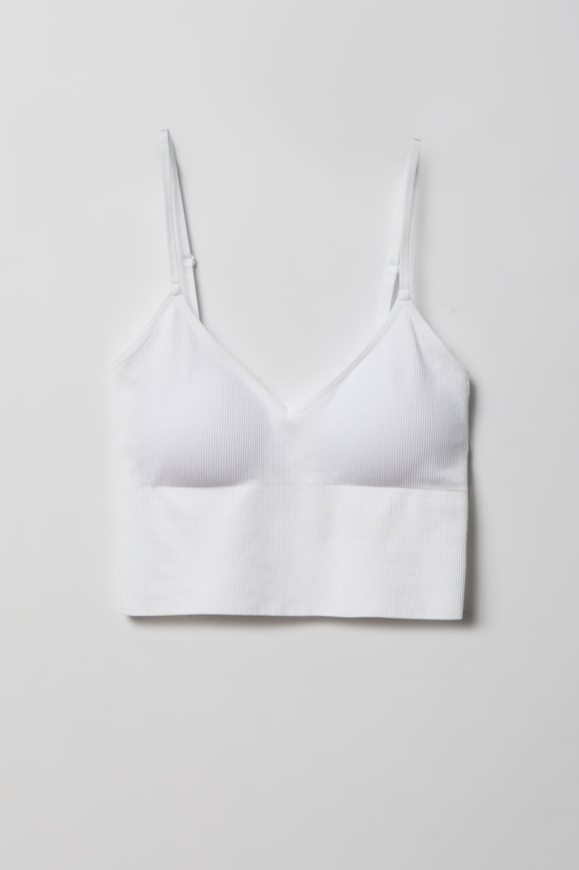 Braless Seamless Bustier Cami - White