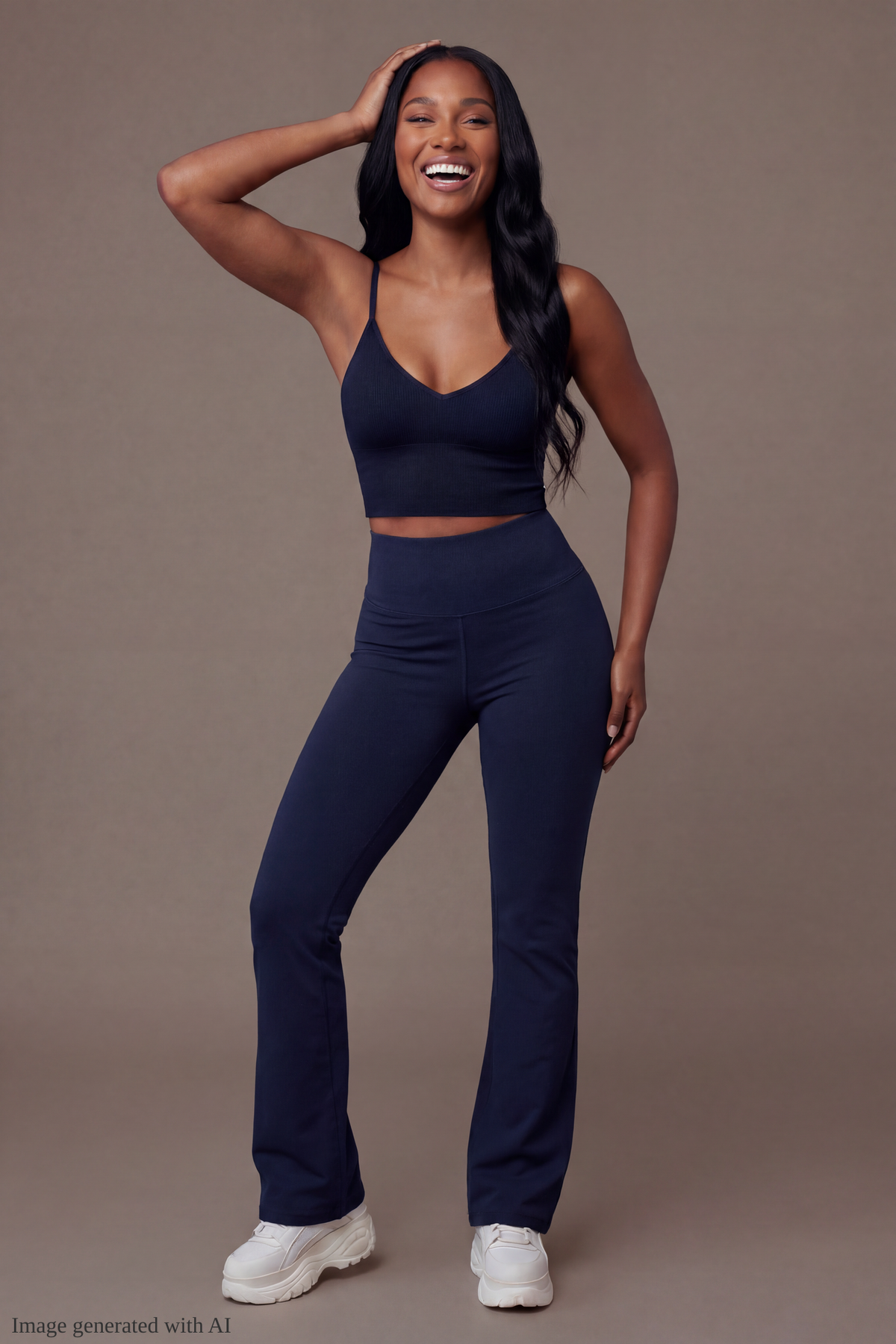Alt View 2. Braless Seamless Bustier Cami - Navy