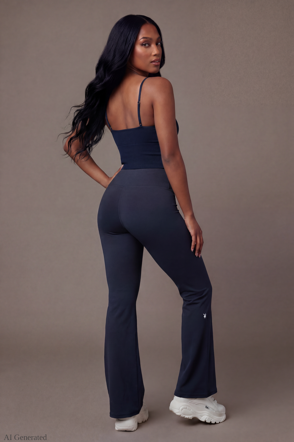 Alt View 3. Braless Seamless Bustier Cami - Navy