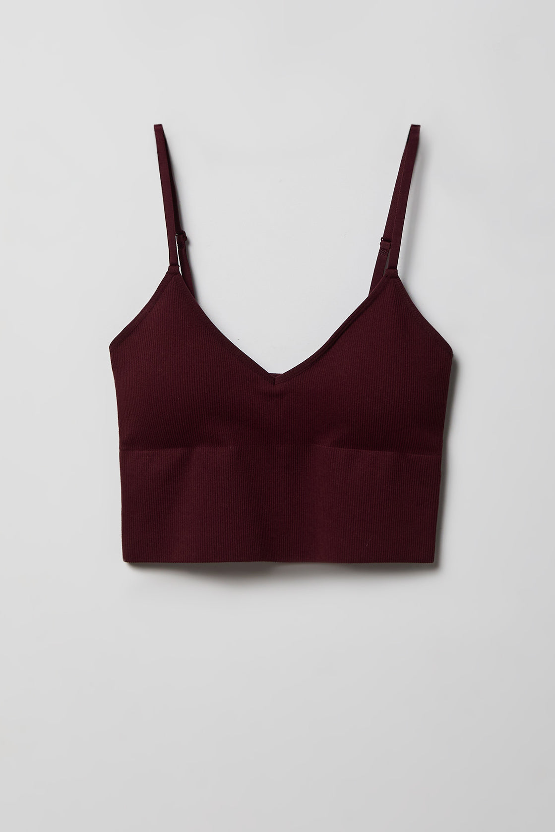 Alt View 4. Braless Seamless Bustier Cami - Burgundy