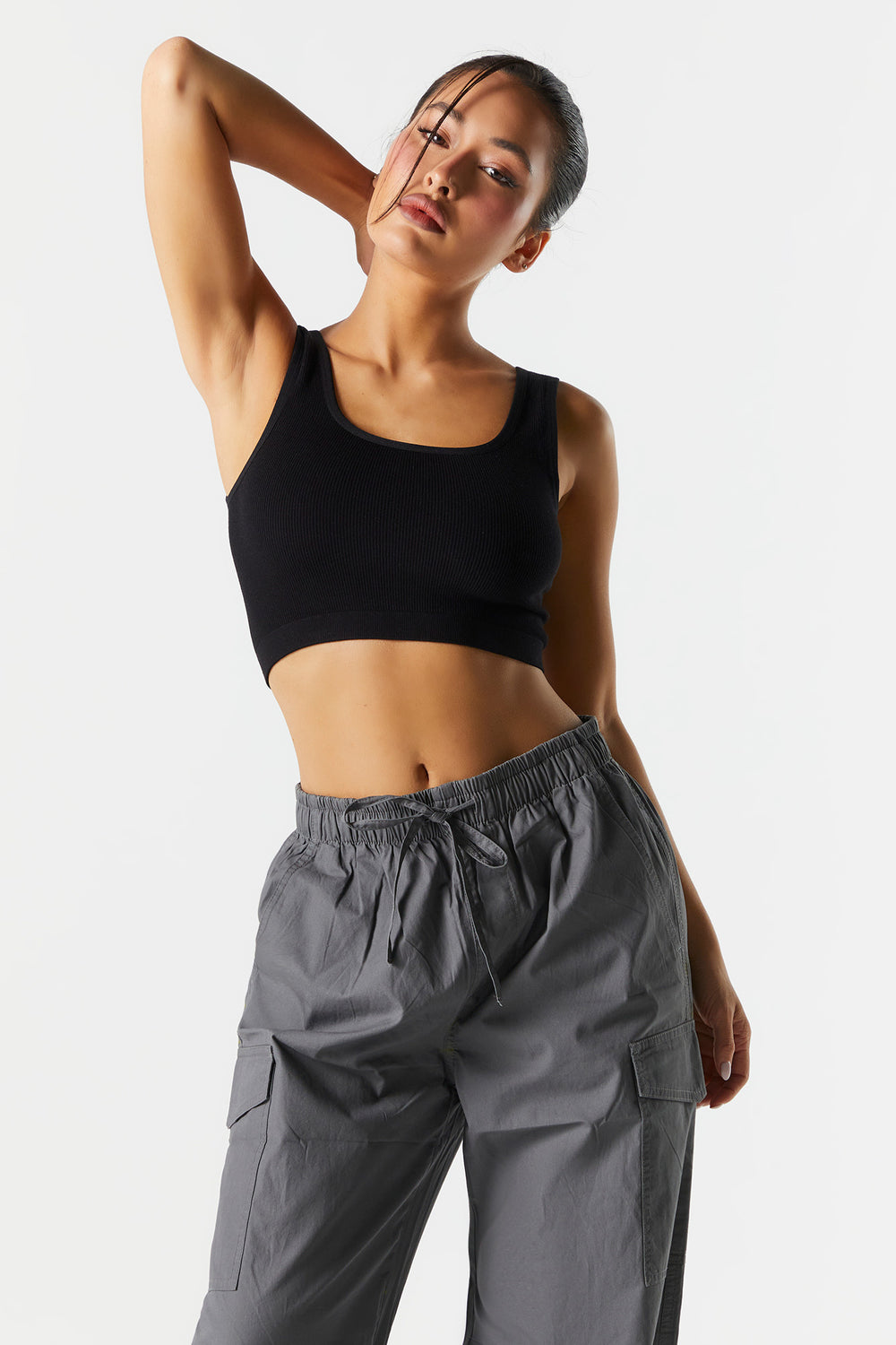 Seamless Square Neck Cropped Tank Seamless Square Neck Cropped Tank 1