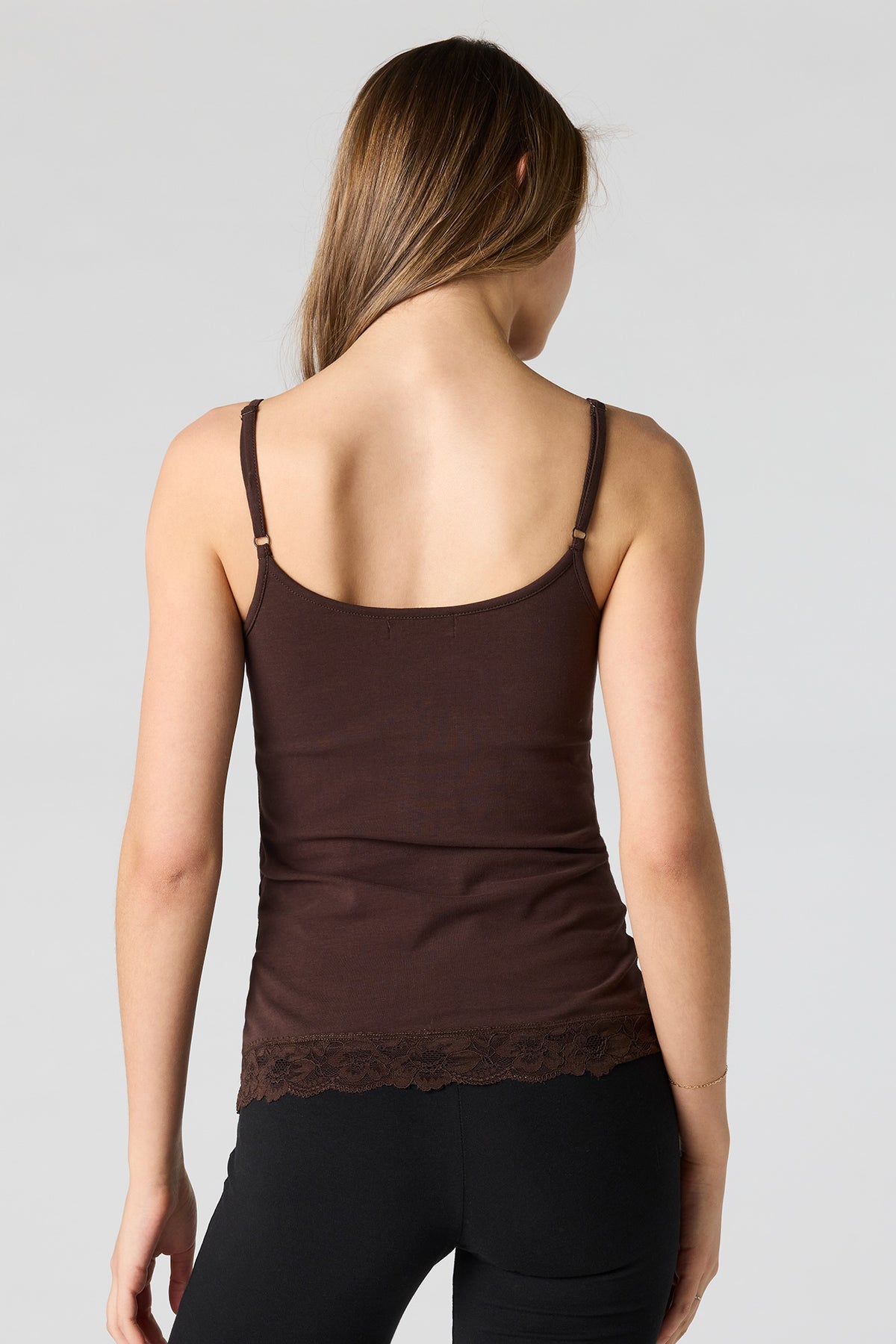 Alt View 2. Soft Contour Lace Cami - Brown
