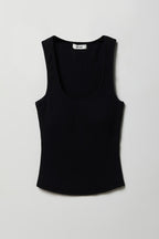 Braless Ribbed Scoop Neck Tank