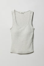 Braless Ribbed Scoop Neck Tank