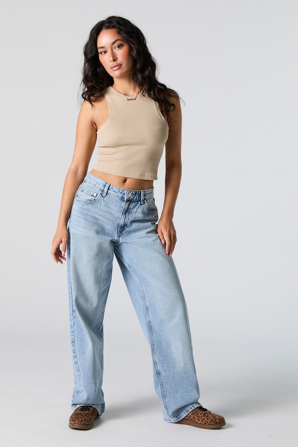 Ribbed High Neck Cropped Tank Ribbed High Neck Cropped Tank 15