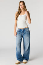 Brooklyn Low Rise Baggy Dark Jean